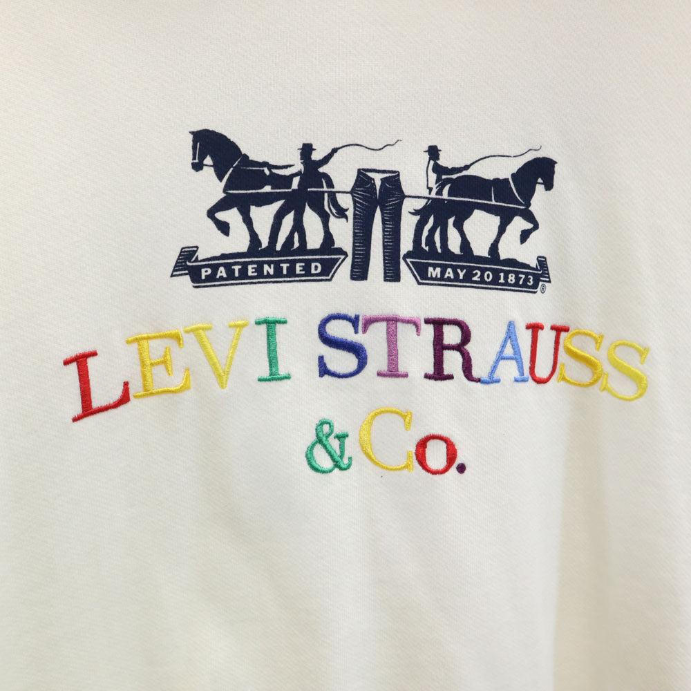 Levi's リーバイス 長袖 スウェットパーカー M ホワイト メンズ