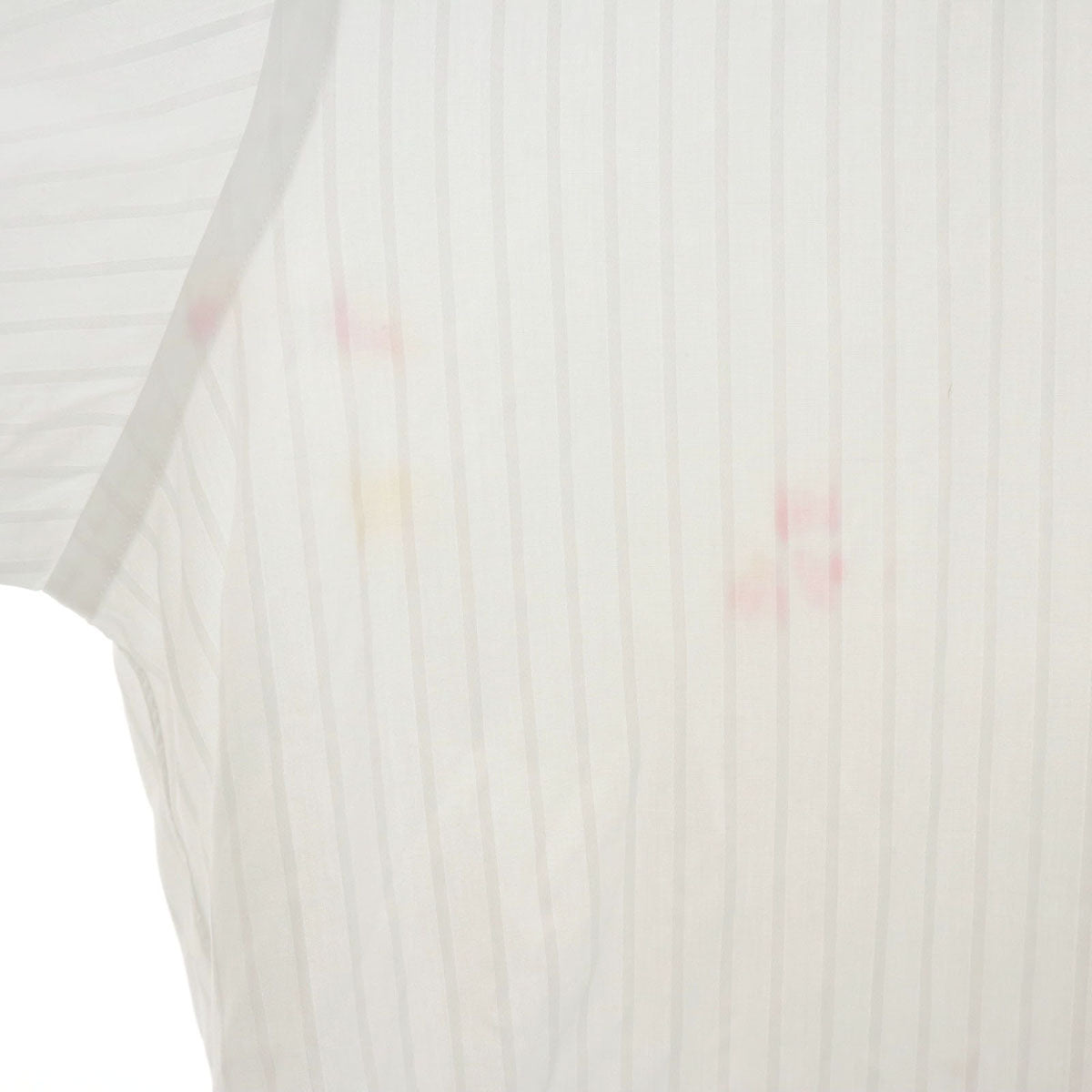 LANVIN ランバン 日本製 ストライプ柄 長袖 シャツ 41-80 白 メンズ