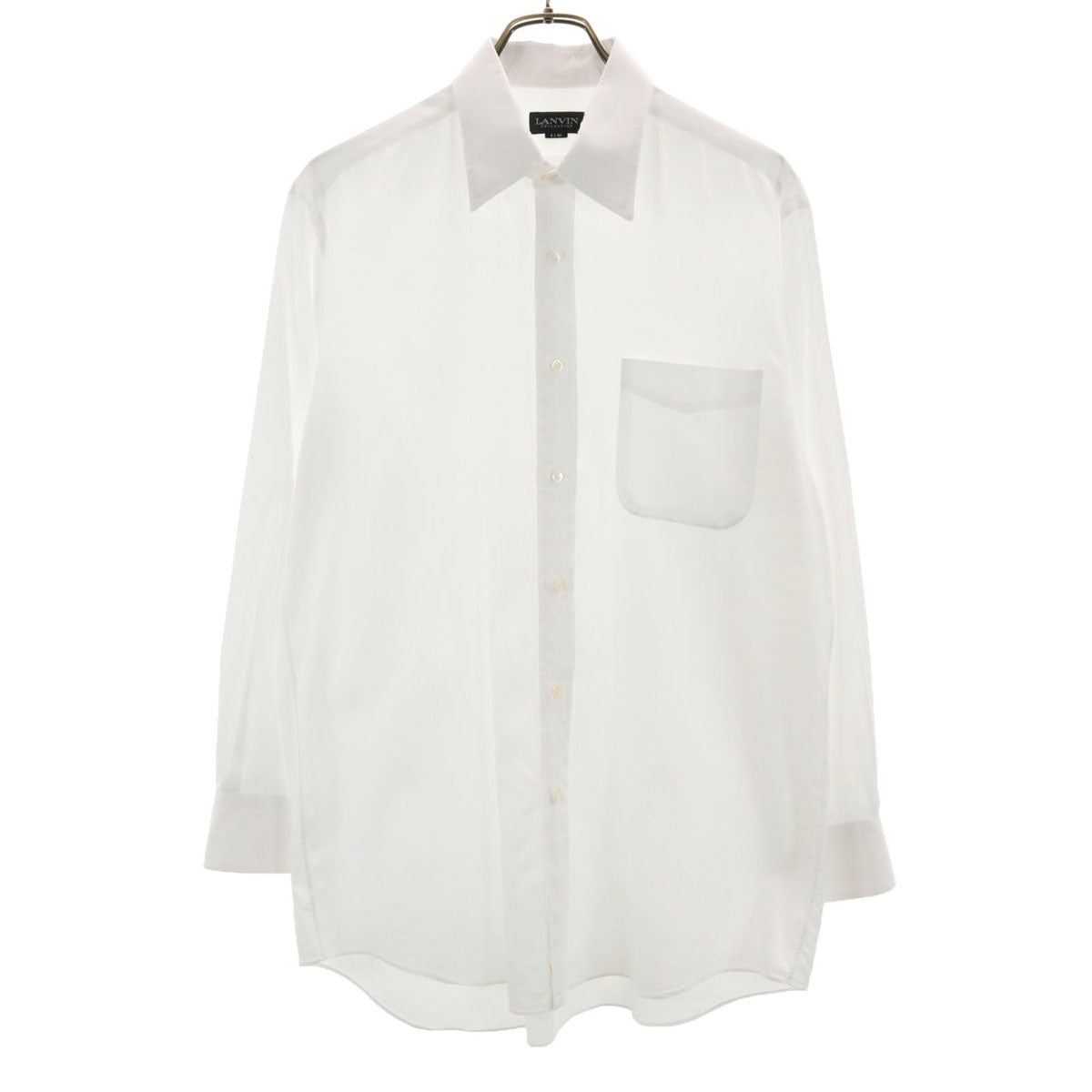 LANVIN ランバン 日本製 長袖 シャツ 41-80 白 メンズ