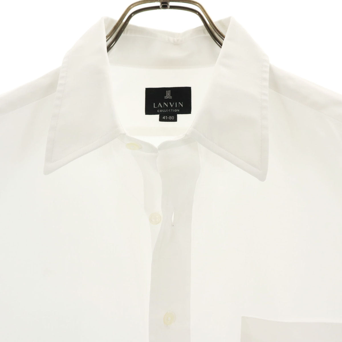 LANVIN ランバン 日本製 長袖 シャツ 41-80 白 メンズ