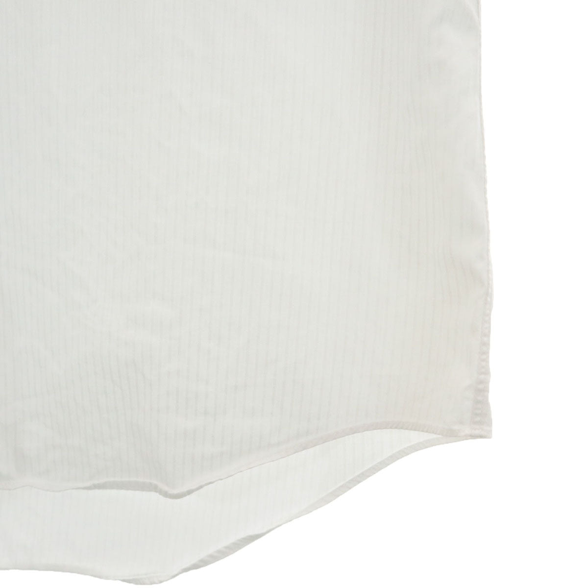 LANVIN ランバン 日本製 ストライプ柄 長袖 シャツ 41-80 白 メンズ