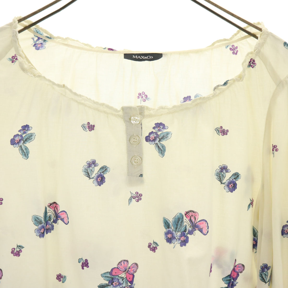 MAX&CO マックスアンドコー 長袖 カットソー 44 アイボリー系 レディース