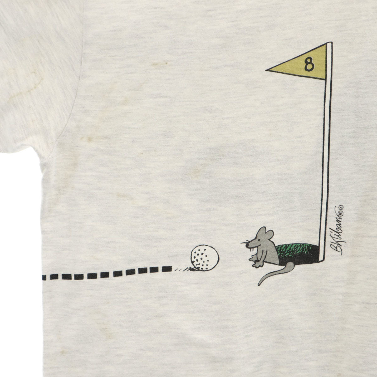 Crazy Shirt クレイジーシャツ 90s USA製 オールド ネコ プリント 半袖 Tシャツ L ライトグレー メンズ