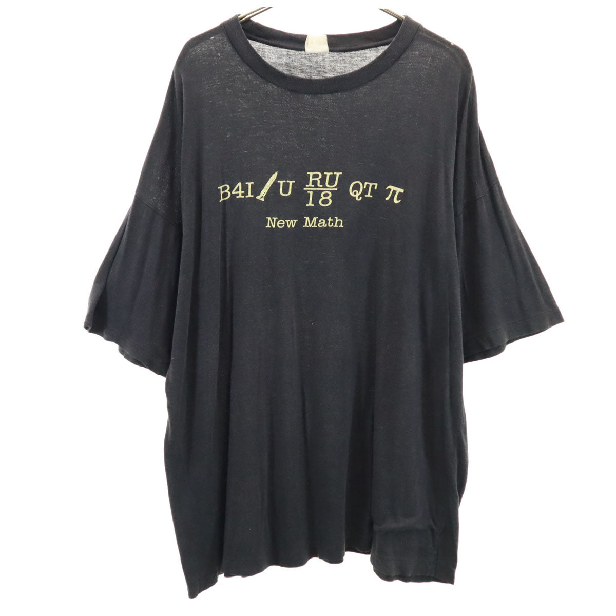 90s オールド New Math 半袖 Tシャツ ブラック シングルステッチ メンズ