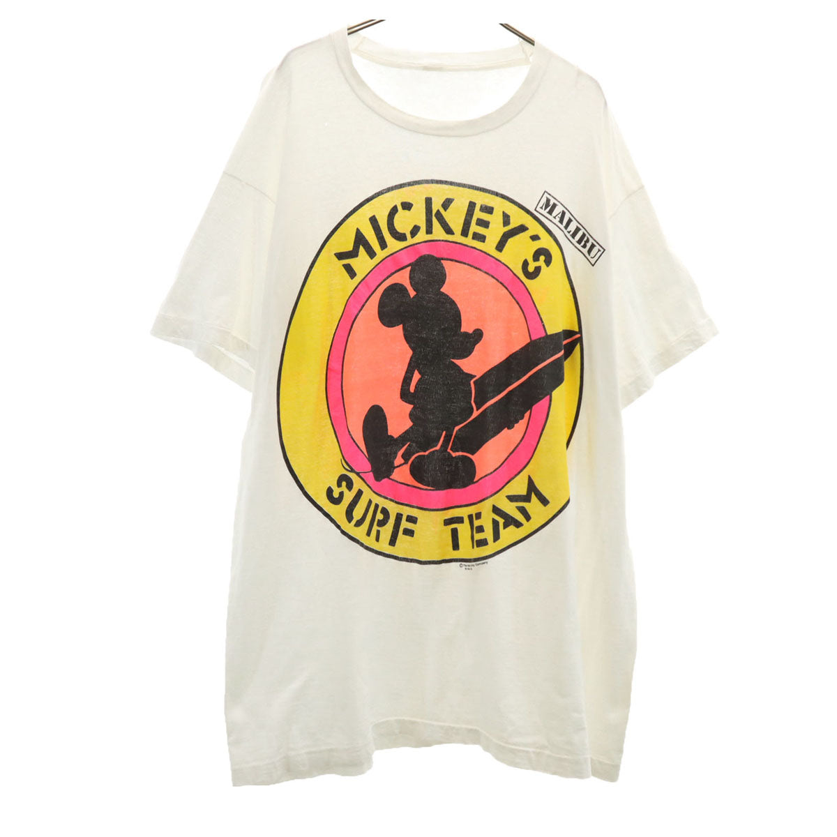 90s オールド ミッキマウス 半袖 Tシャツ ホワイト シングルステッチ メンズ