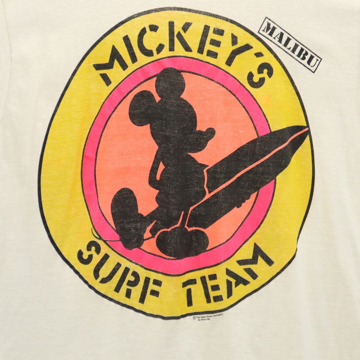 90s オールド ミッキマウス 半袖 Tシャツ ホワイト シングルステッチ メンズ