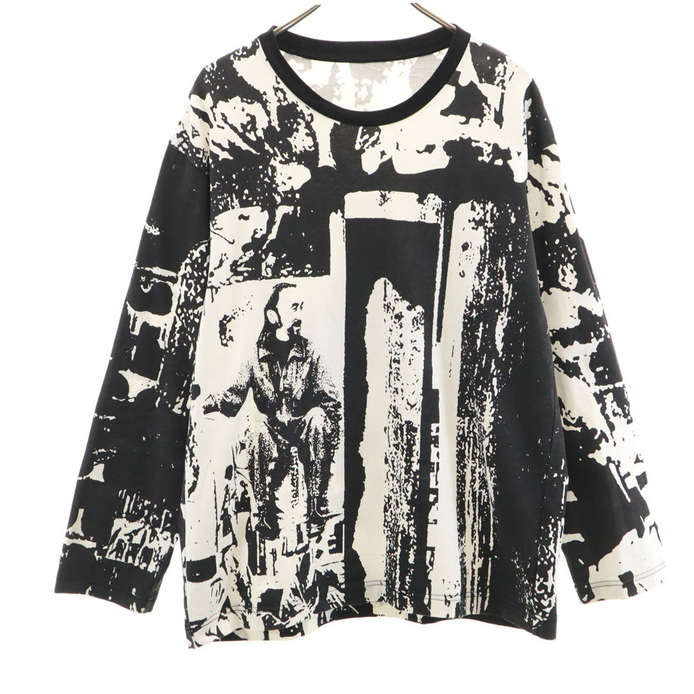 Yohji Yamamoto ヨウジヤマモト 20SS 日本製 人物プリント 長袖 カットソー 2 ブラック メンズ