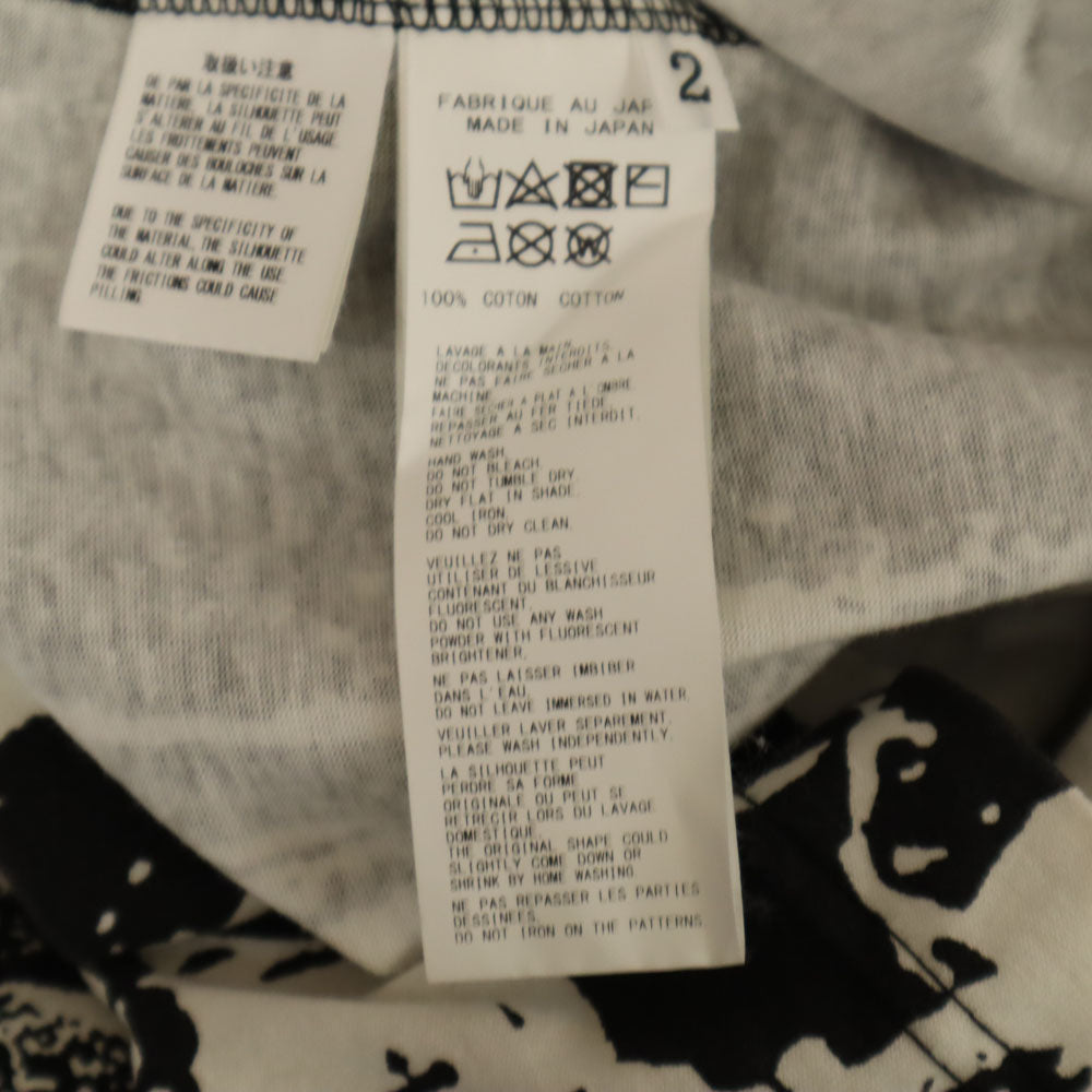 Yohji Yamamoto ヨウジヤマモト 20SS 日本製 人物プリント 長袖 カットソー 2 ブラック メンズ