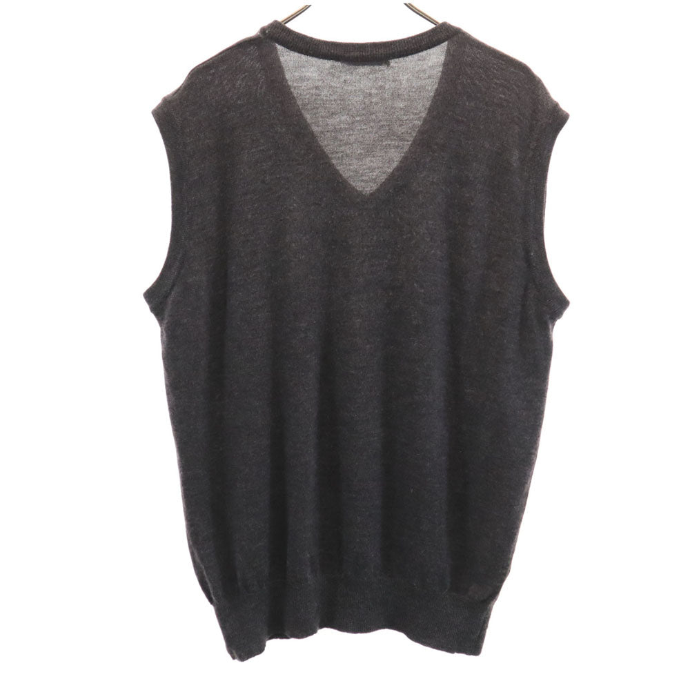 Christian Dior クリスチャンディオール 90s オールド イタリア製 長袖 ニットベスト 52 グレー メンズ