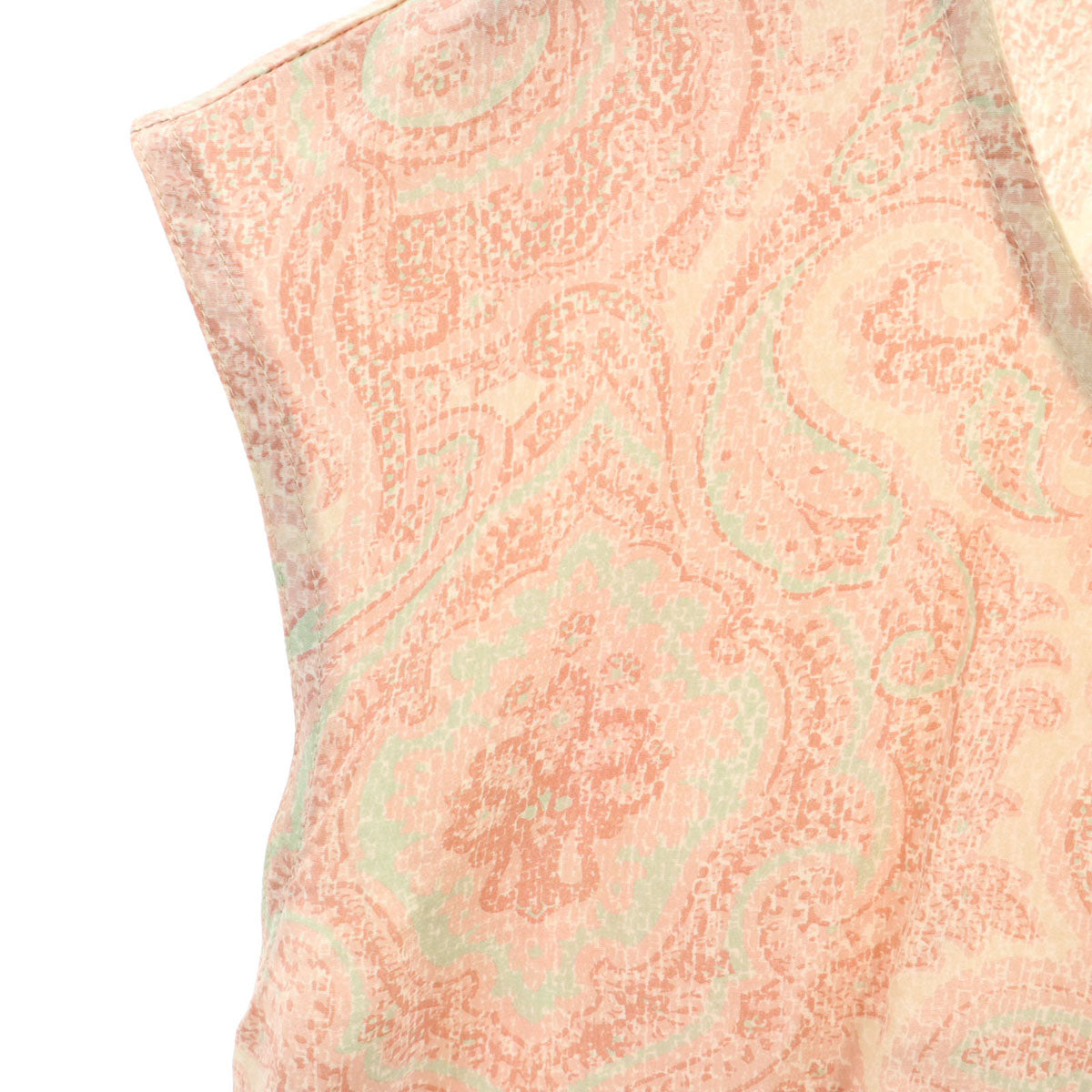 Christian Dior クリスチャンディオール 90s シルク オールド 総柄 フレンチスリーブ シャツ 9 ピンク系 サイドフェスナー レディース