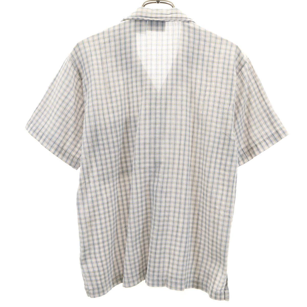 patagonia パタゴニア チェック 半袖 オープンカラー シャツ S ブルー系 RN51884 アウトドア レディース