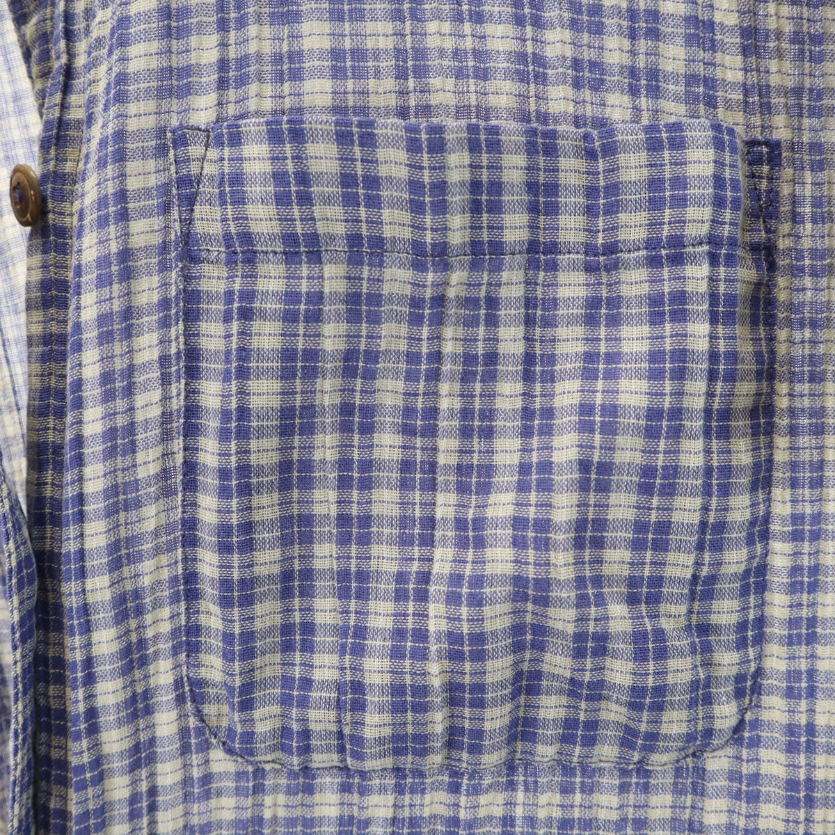 patagonia パタゴニア チェック 半袖 オープンカラー シャツ S ブルー系 RN51884 アウトドア レディース