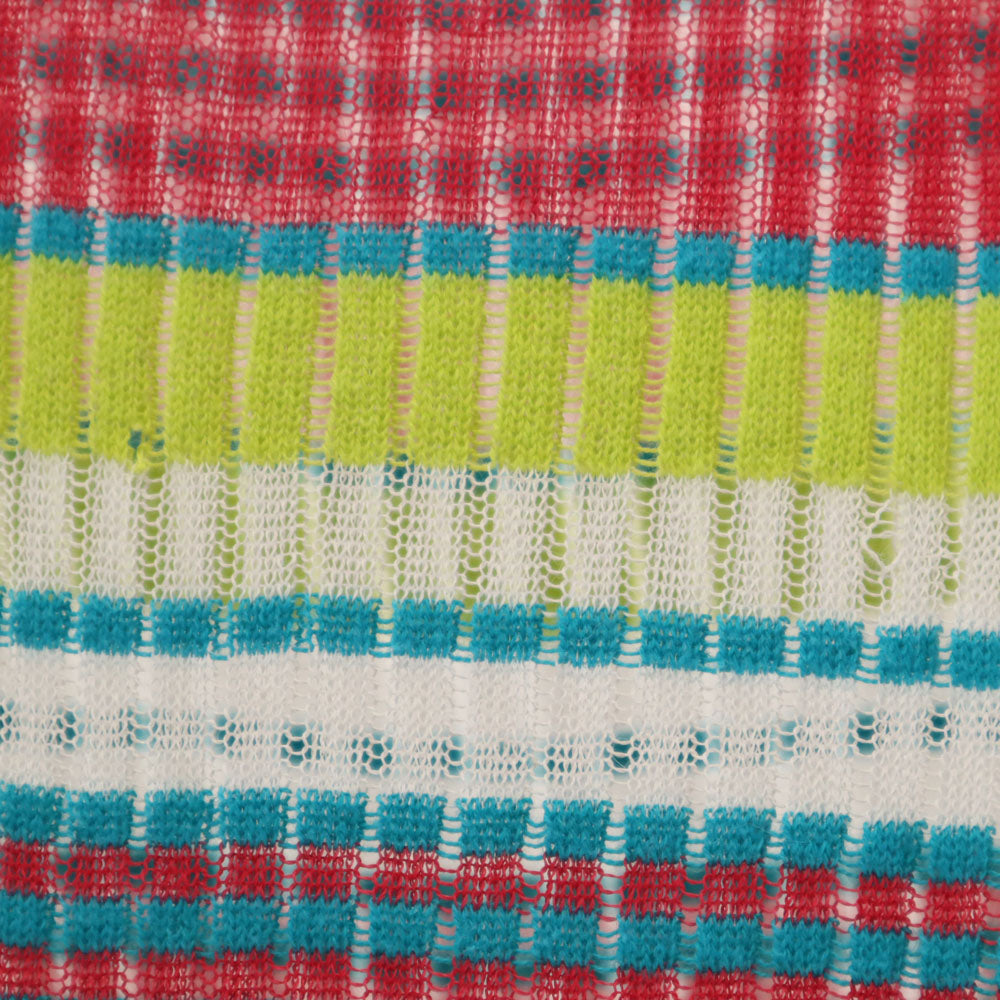 Christian Dior クリスチャンディオール オールド マルチカラー 長袖 ボーダー ニット L レディース