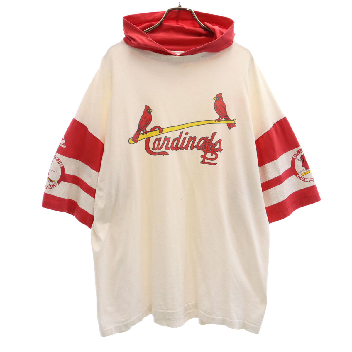 APEX ONE 90s USA製 オールド 半袖 フード Tシャツ L ホワイト系 シングルステッチ メンズ