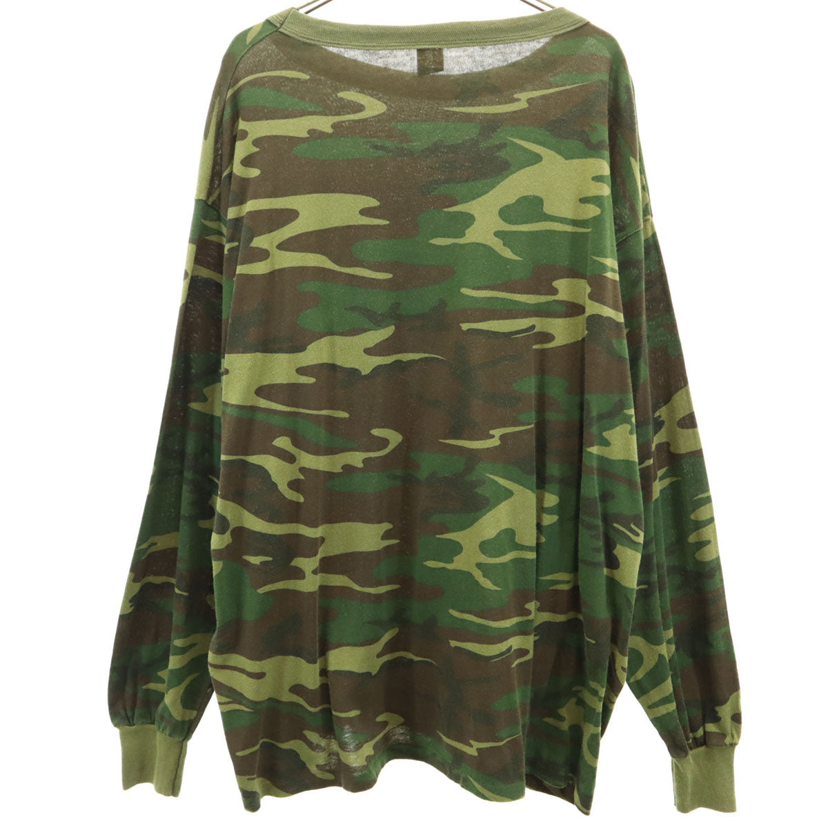 camo gear collection 90s USA製 オールド 迷彩 長袖 Tシャツ カーキ系 ロンT メンズ