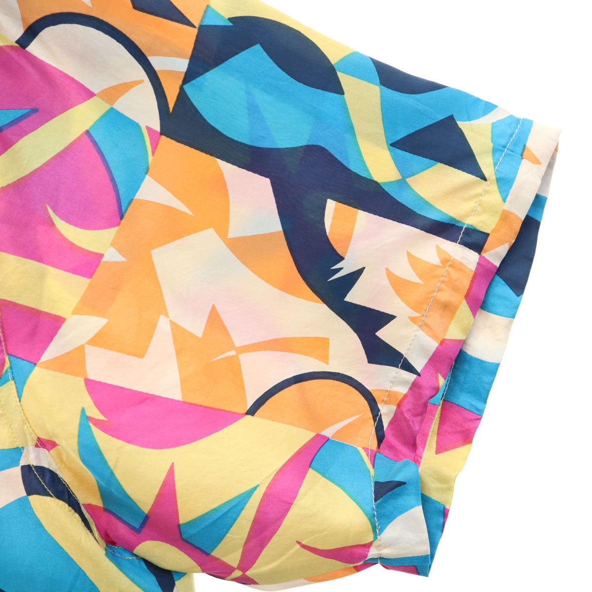 DON'T STOP 90s シルク オールド 総柄 半袖 シャツ L マルチ メンズ