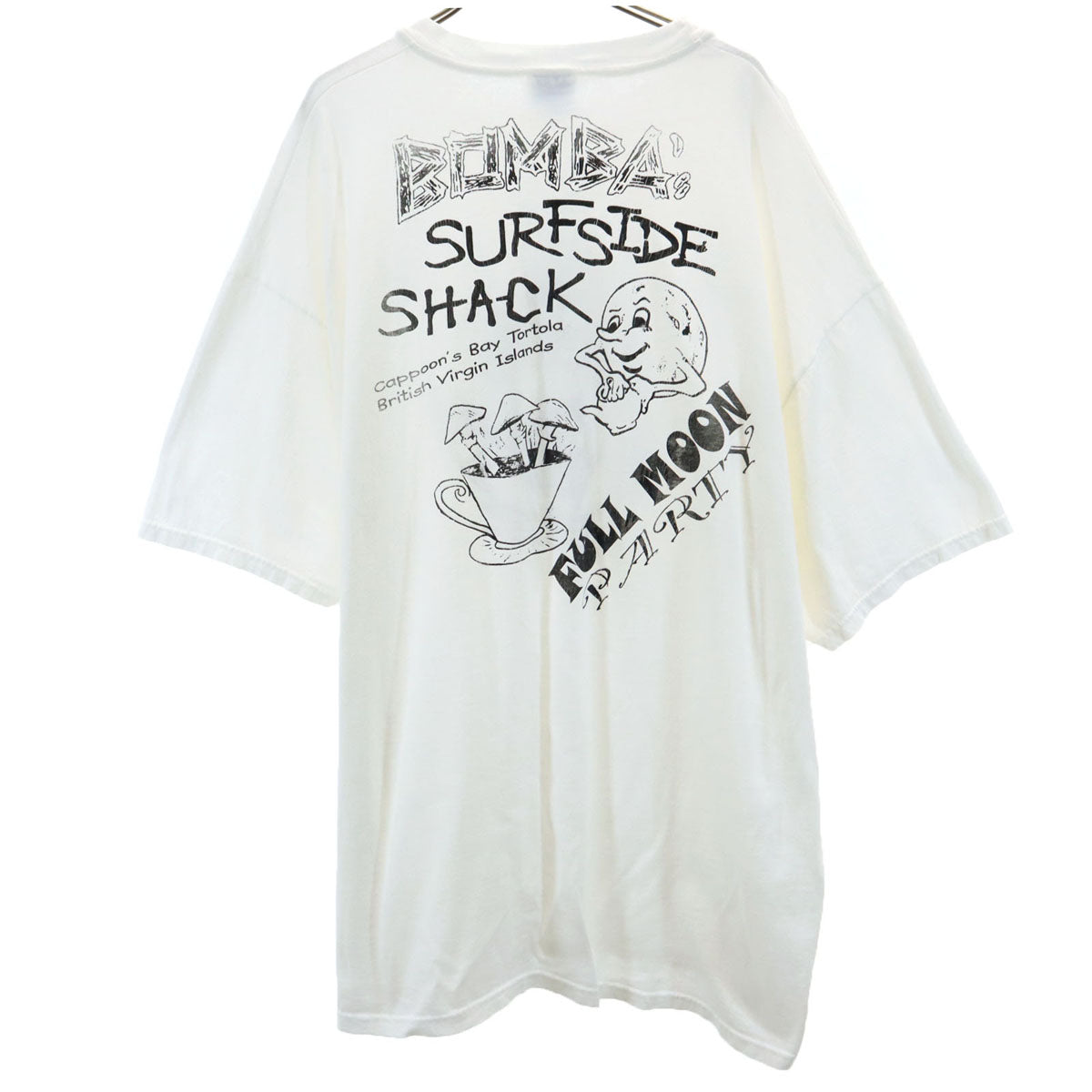 Hanes ヘインズ BOMBA SURFSIDE SHACK 半袖 Tシャツ XXL ホワイト ビッグサイズ メンズ