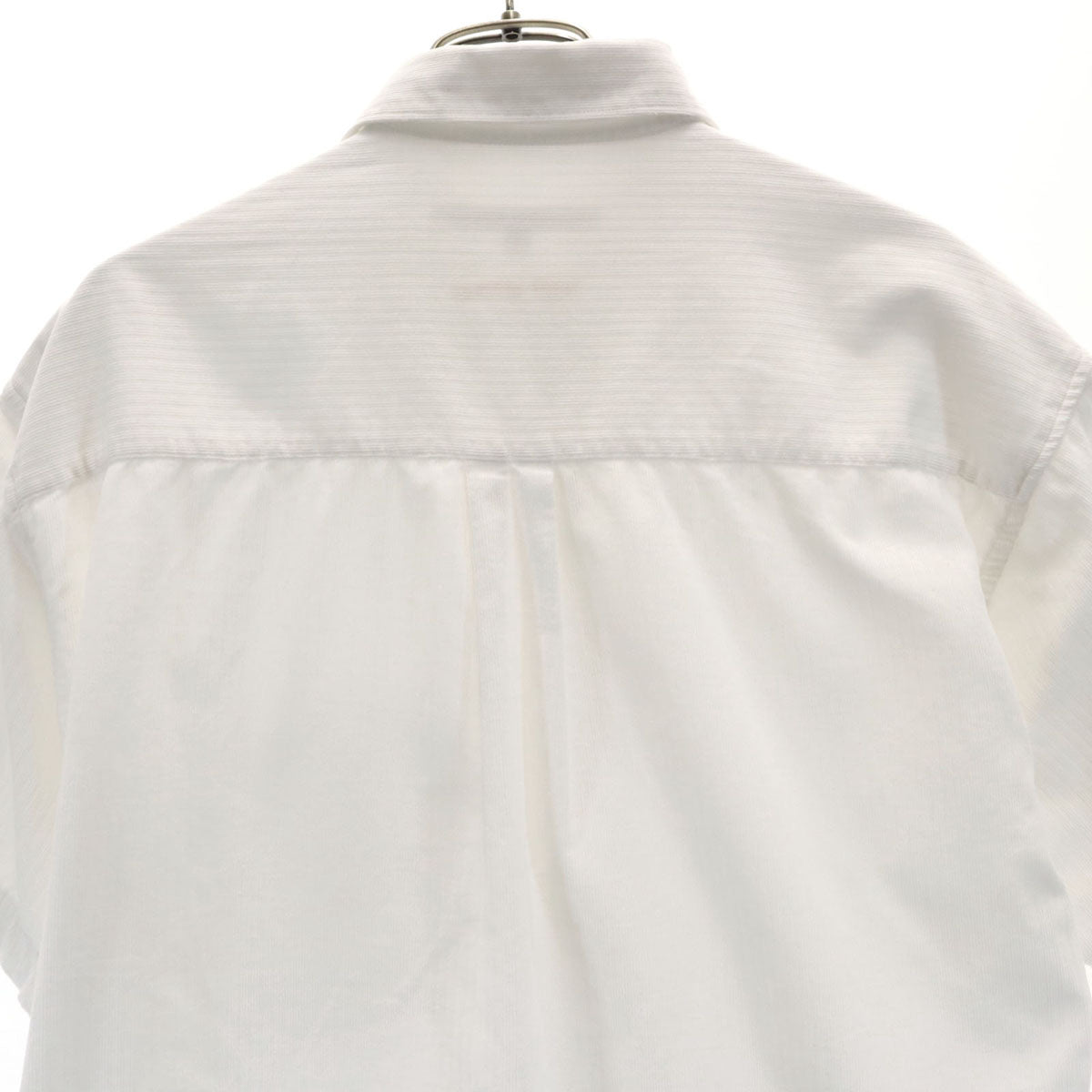 PERRY ELLIS ペリーエリス 半袖 コーデュロイシャツ S ホワイト メンズ