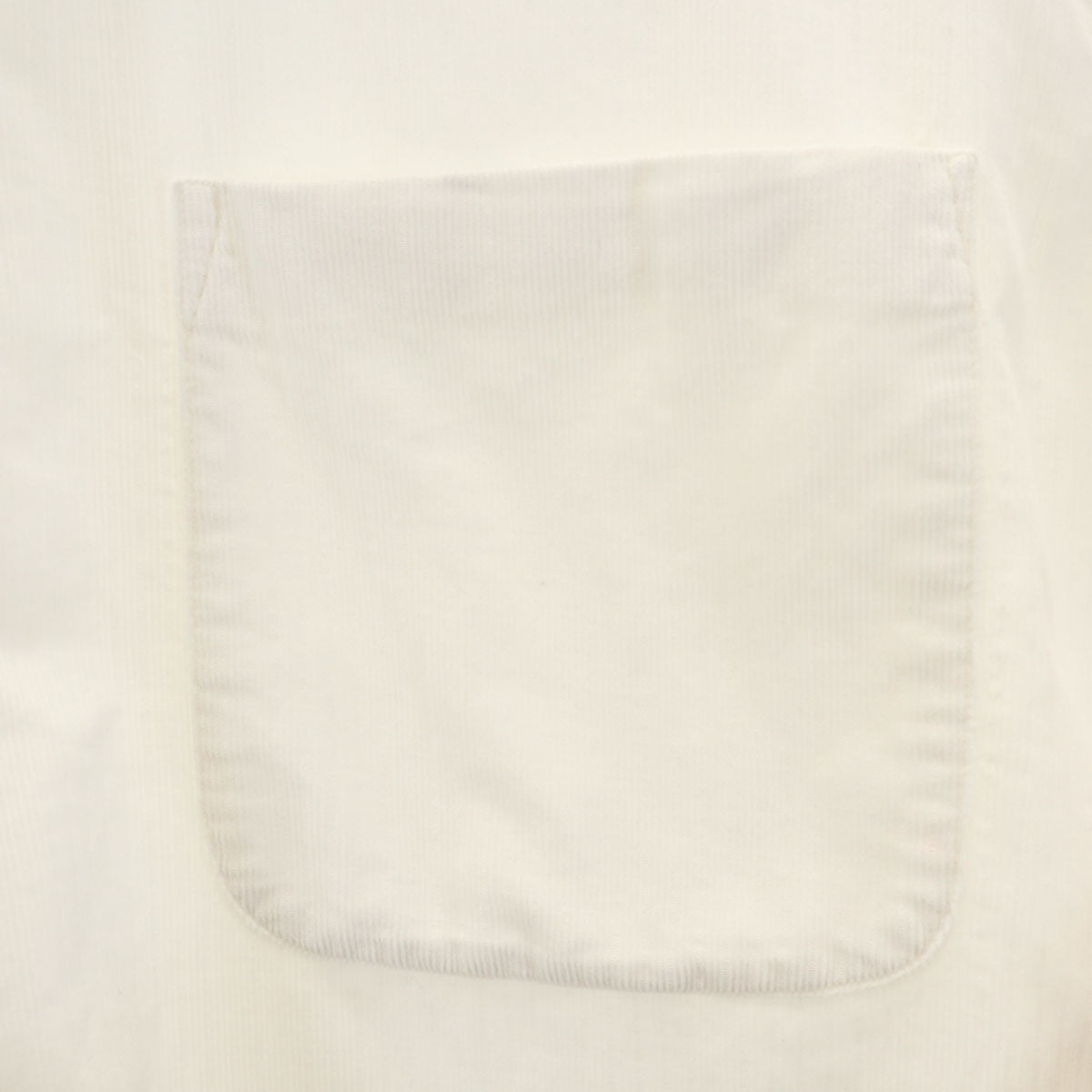 PERRY ELLIS ペリーエリス 半袖 コーデュロイシャツ S ホワイト メンズ