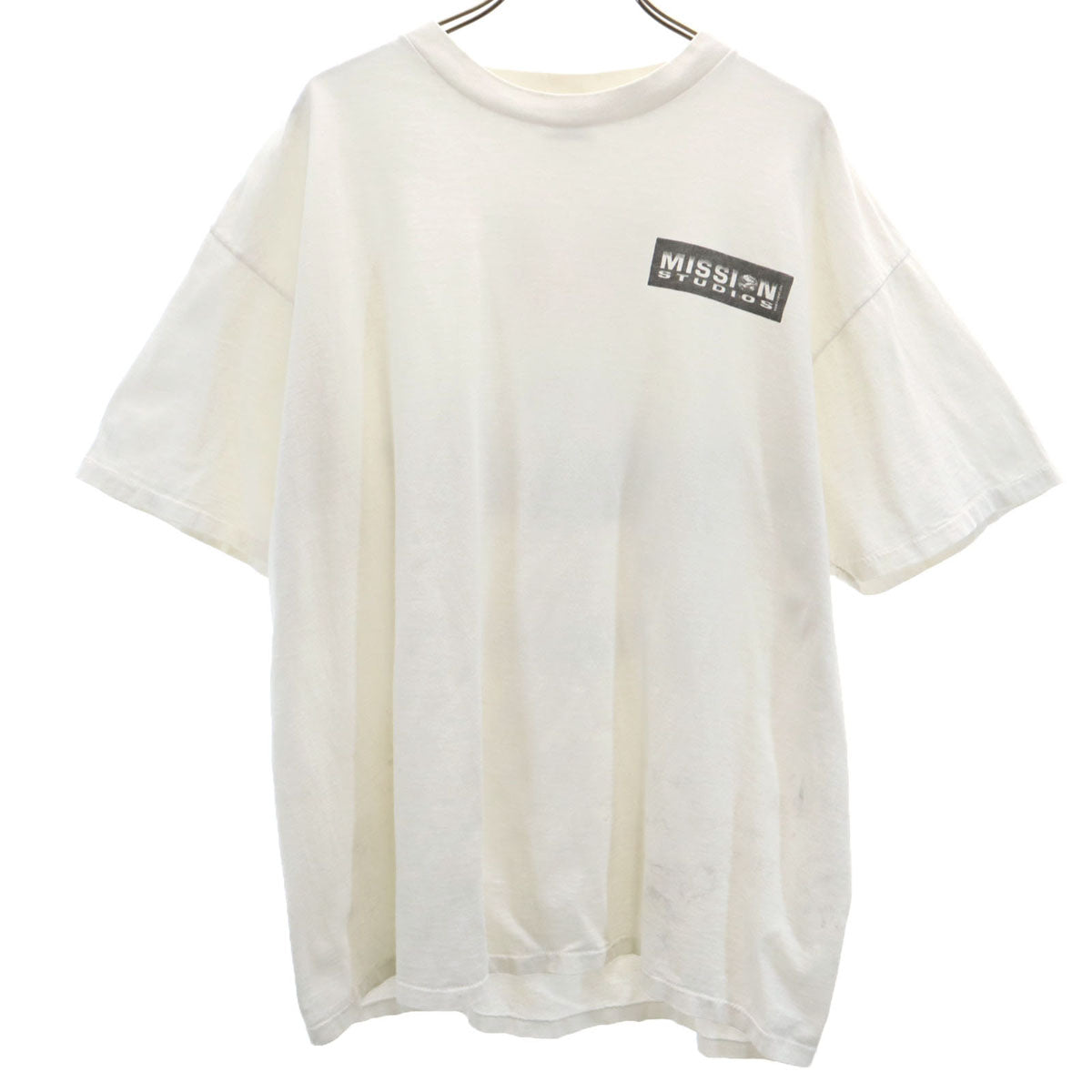 POWER PRO by ONEITA パワープロバイオニータ 90s オールド バックプリント JETFIGHTER3 半袖 Tシャツ XL ホワイト シングルステッチ メンズ