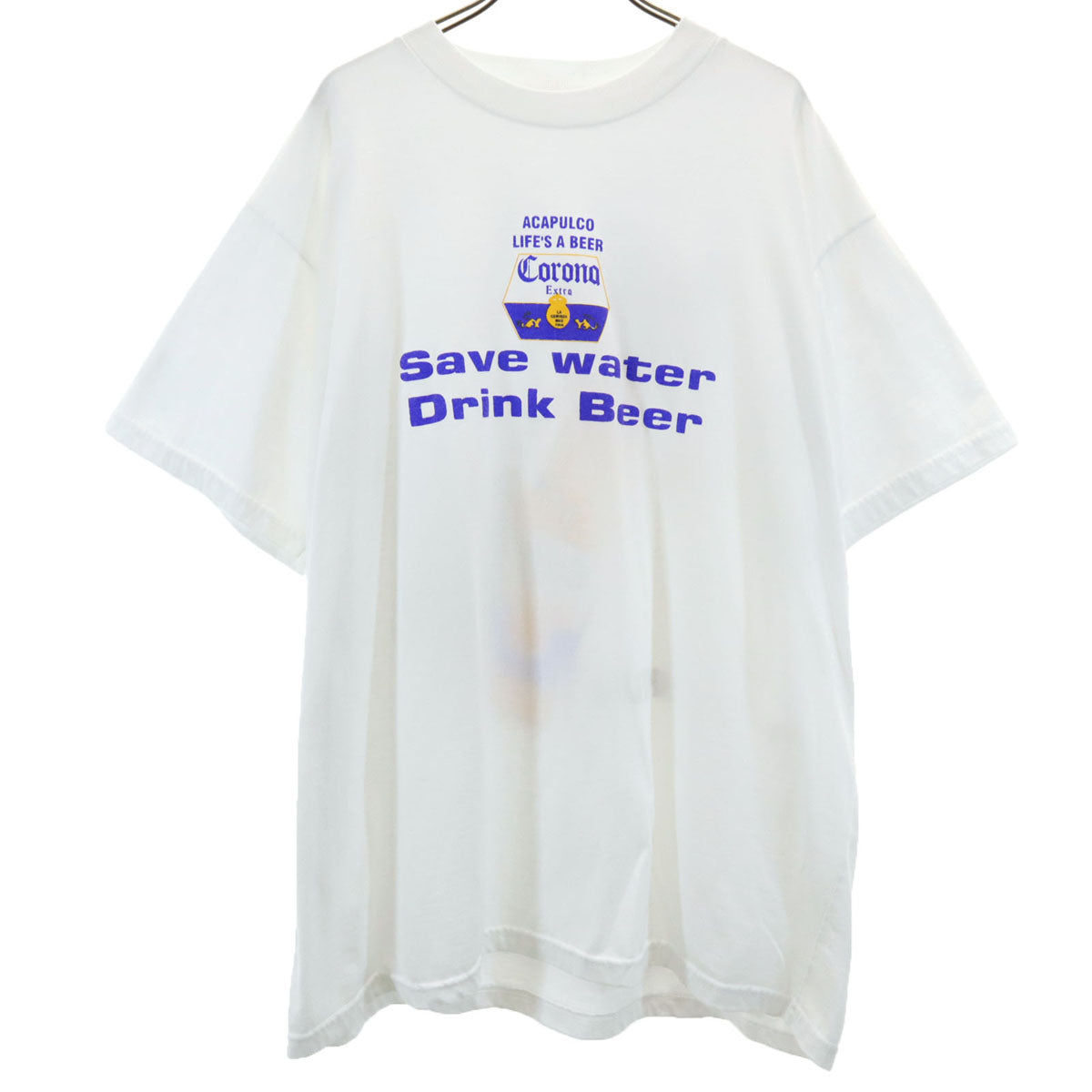 バックプリント Corona Extra 半袖 Tシャツ 50 ホワイト メンズ