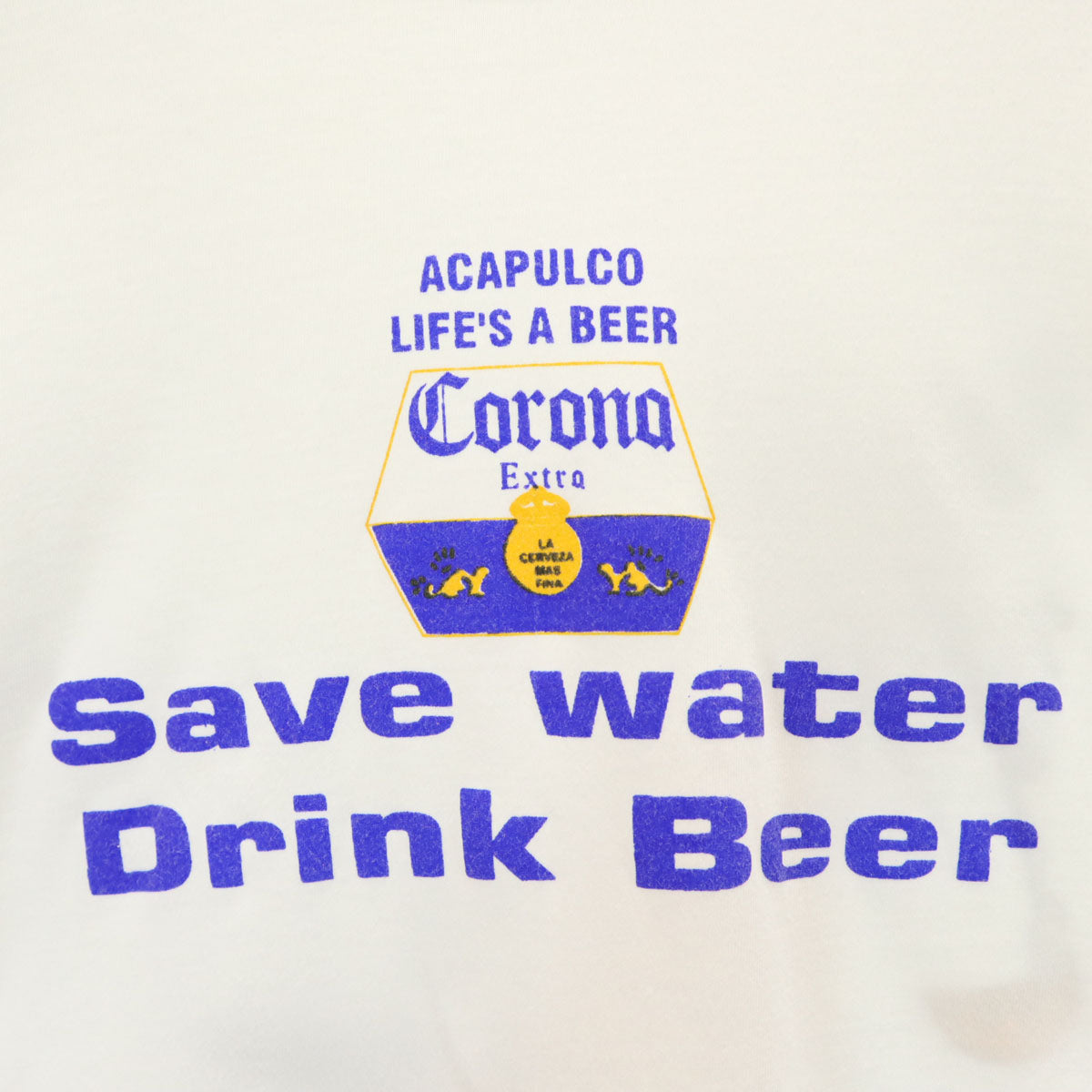 バックプリント Corona Extra 半袖 Tシャツ 50 ホワイト メンズ