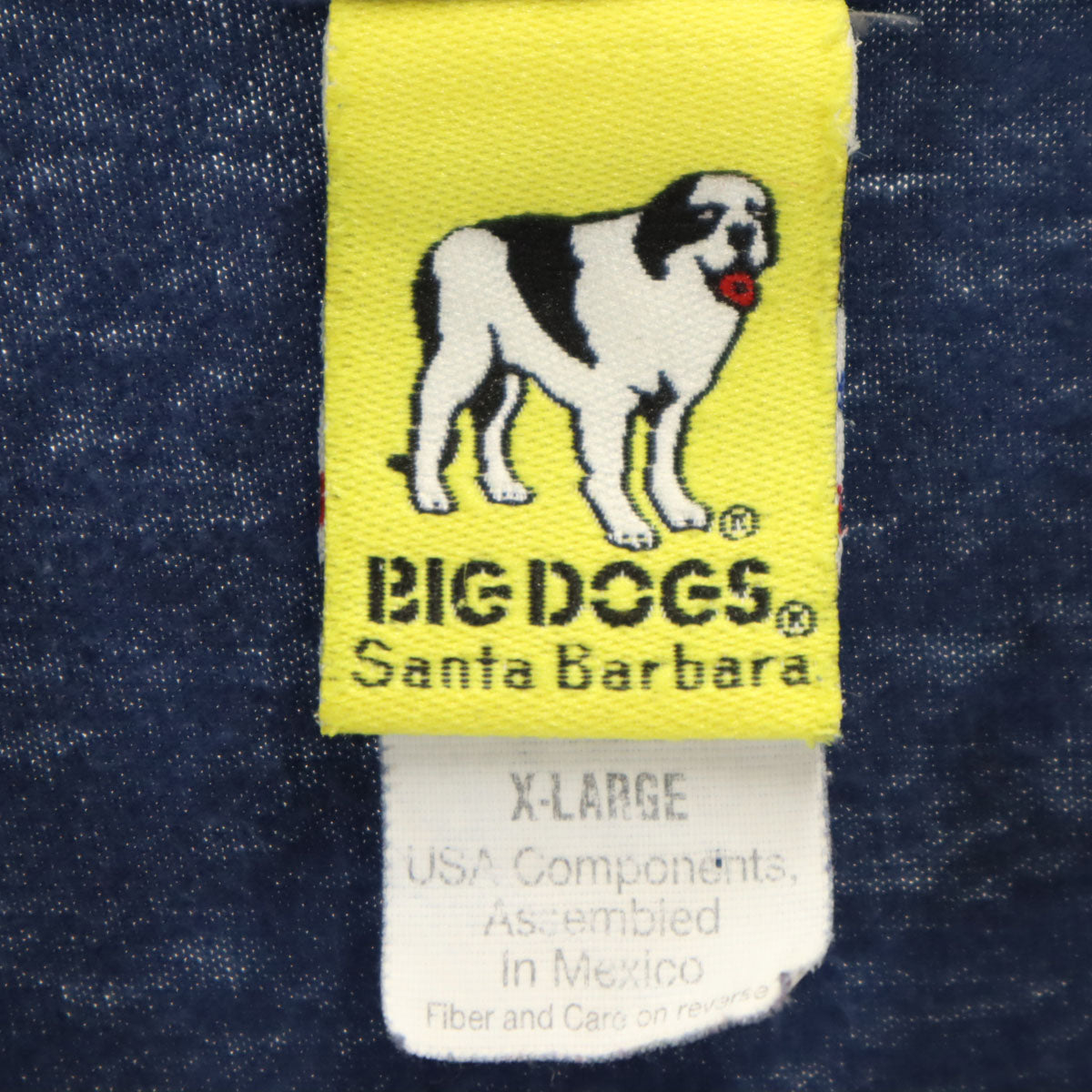 BIG DOGS ビッグドッグス バックプリント 半袖 Tシャツ XL ネイビー メンズ