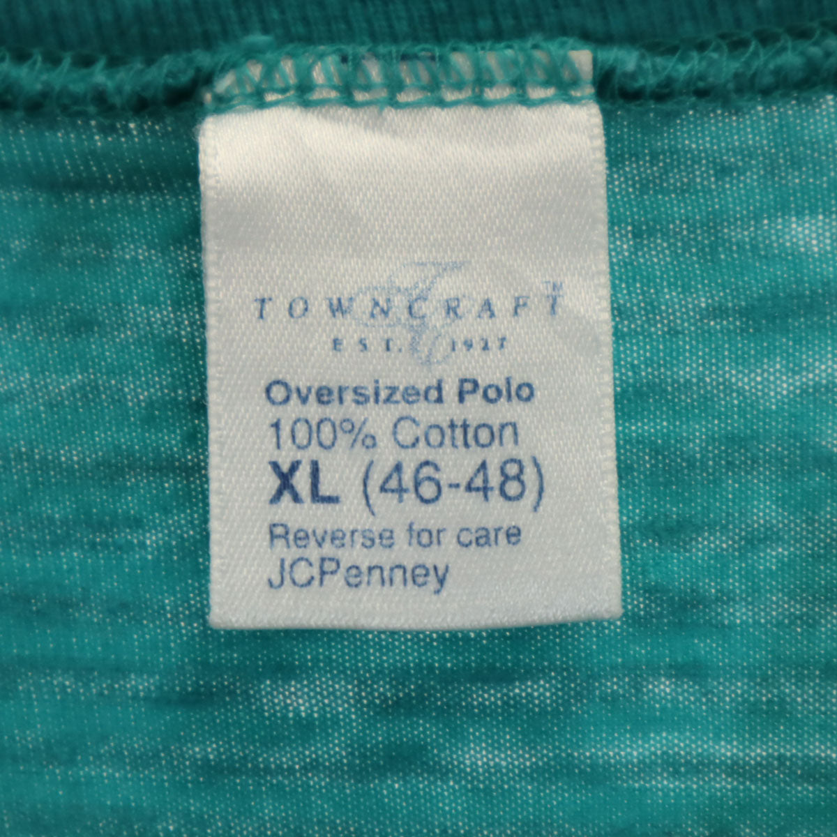 TOWNCRAFT タウンクラフト 90s USA製 オールド ボーダー柄 半袖 Tシャツ XL ターコイズ ポケT シングルステッチ JCpenny メンズ