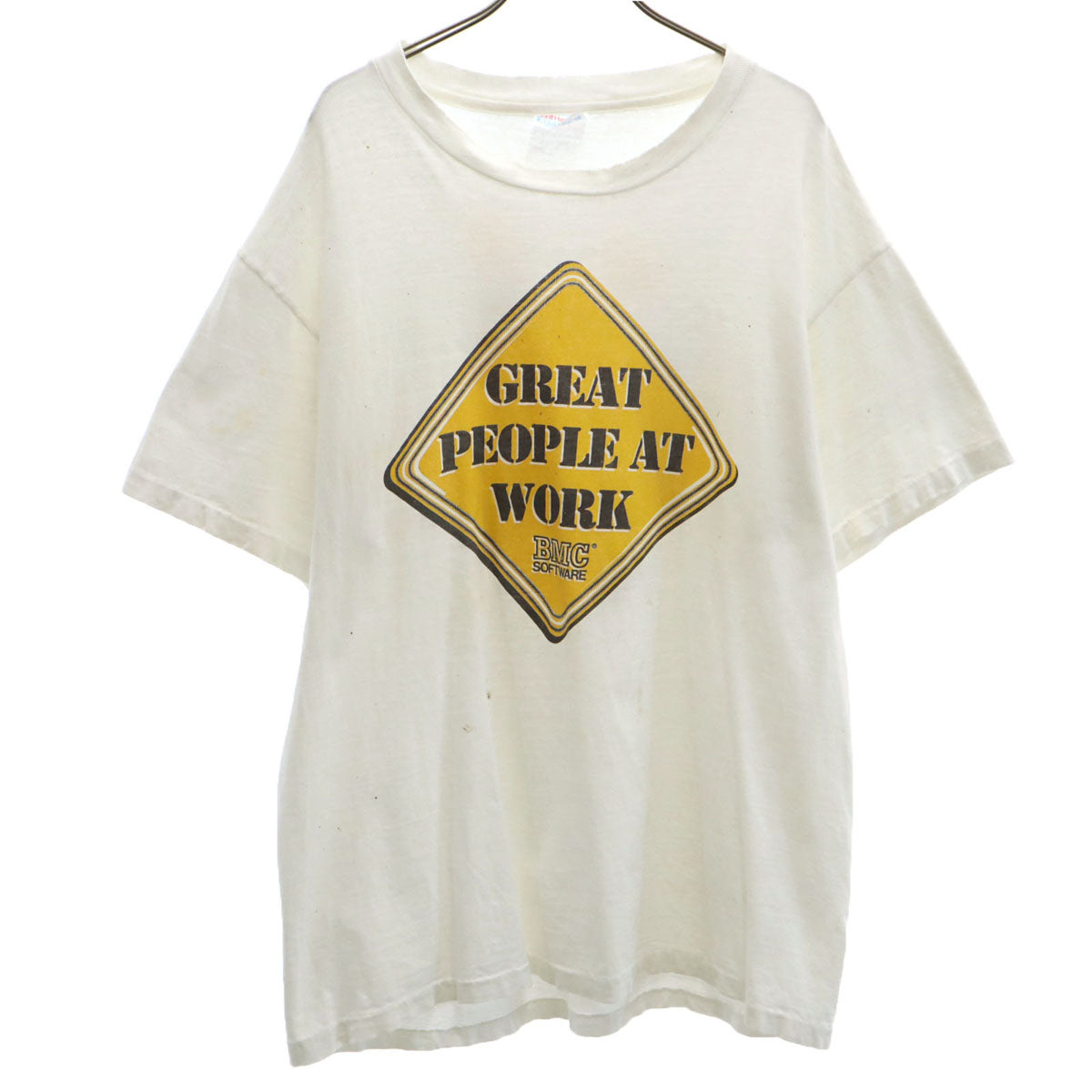 Hanes ヘインズ 90s オールド 半袖 Tシャツ L ホワイト シングルステッチ メンズ