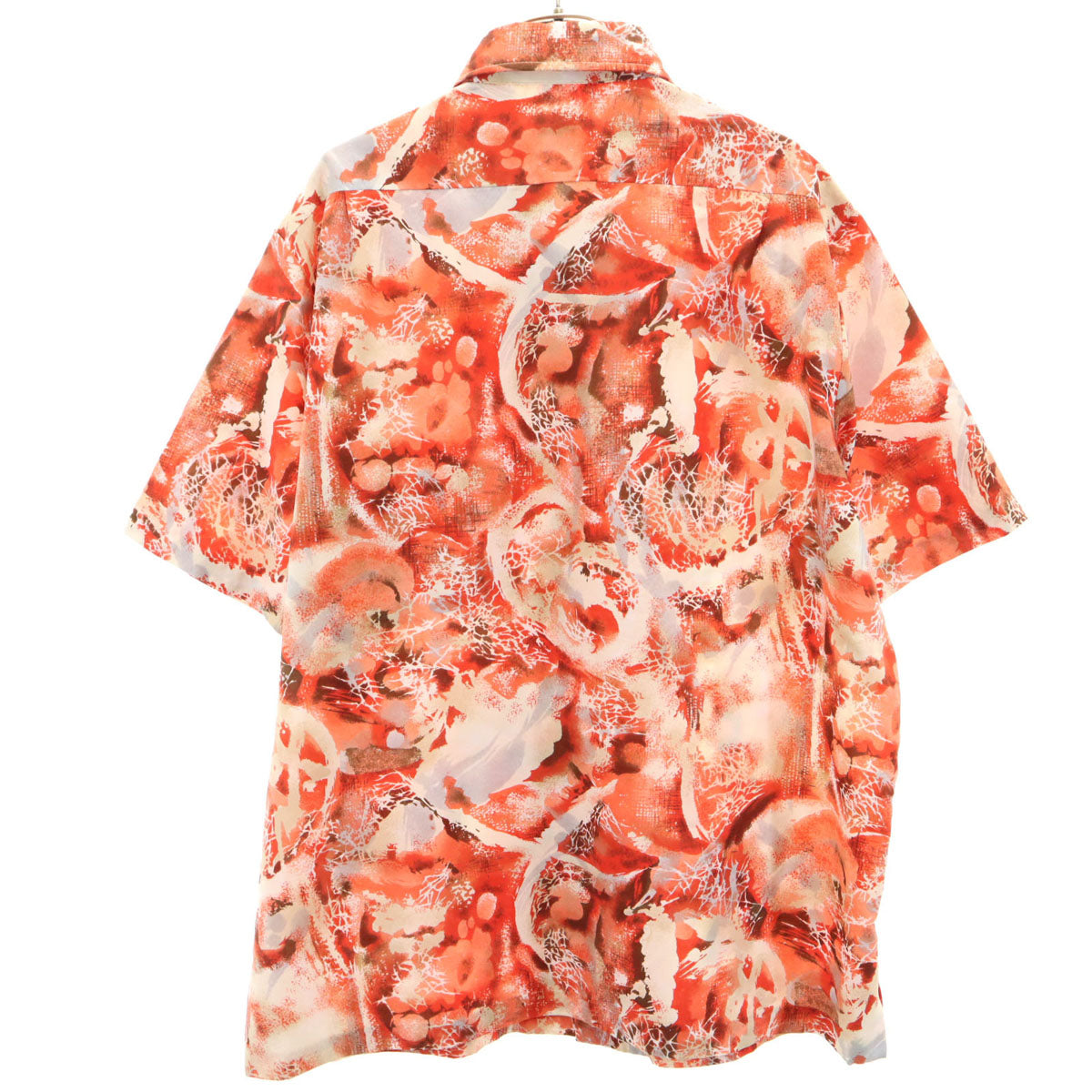 Tori Richard トリリチャード 80s USA製 ヴィンテージ 総柄 半袖 シャツ XL レッド メンズ