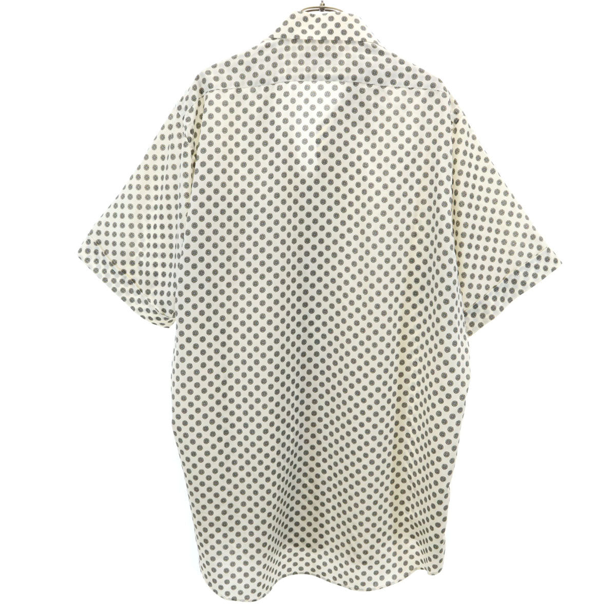 RANEE'S 50s 60s ヴィンテージ 総柄 半袖 オープンカラーシャツ アイボリー メンズ