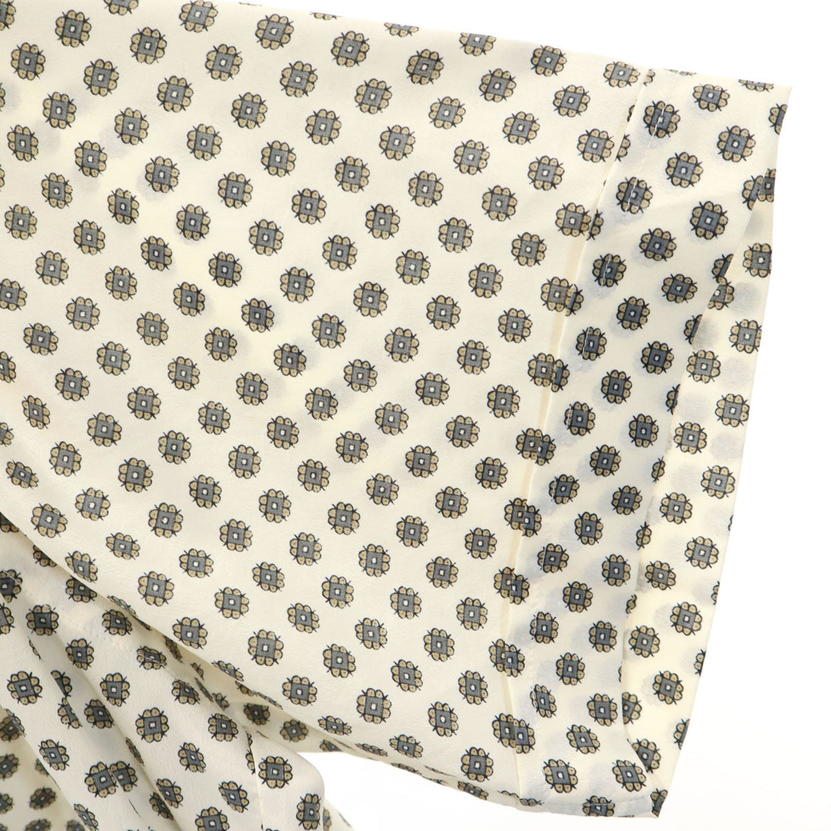 RANEE'S 50s 60s ヴィンテージ 総柄 半袖 オープンカラーシャツ アイボリー メンズ