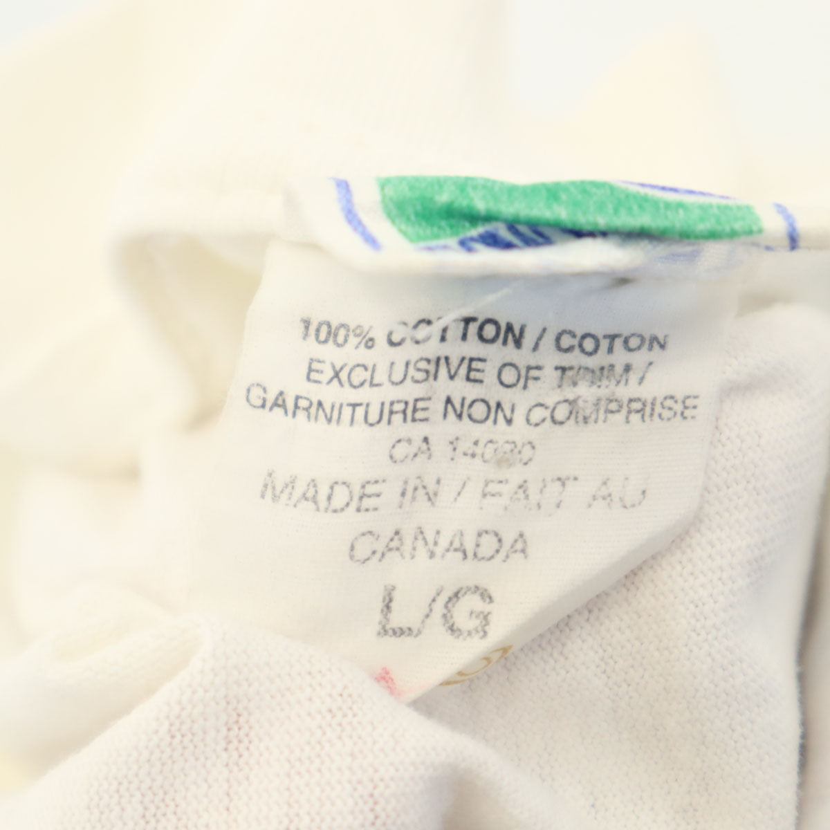 BOW VALLEY 90s カナダ製 オールド CANADA LIFE ベア 半袖 Tシャツ L ホワイト シングルステッチ アニマル くま メンズ