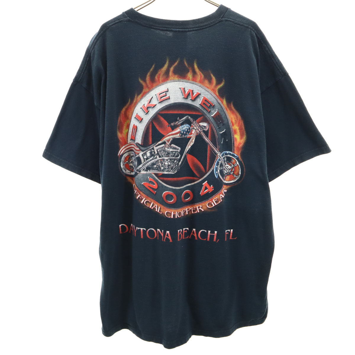 FRUIT OF THE LOOM フルーツオブザルーム 2004 BIKE WEEK 半袖 Tシャツ 2XL ブラック系 バイク ビッグサイズ メンズ