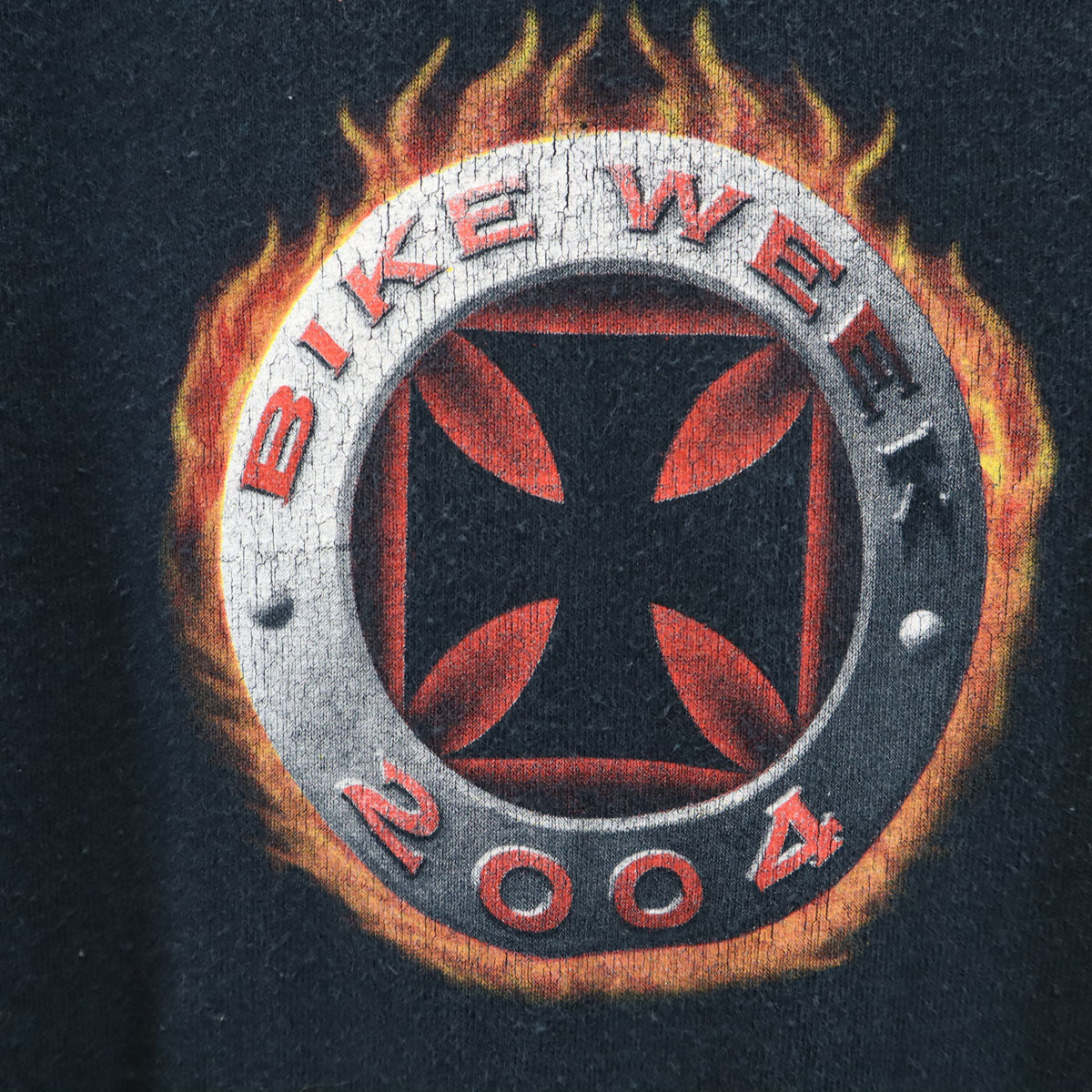 FRUIT OF THE LOOM フルーツオブザルーム 2004 BIKE WEEK 半袖 Tシャツ 2XL ブラック系 バイク ビッグサイズ メンズ