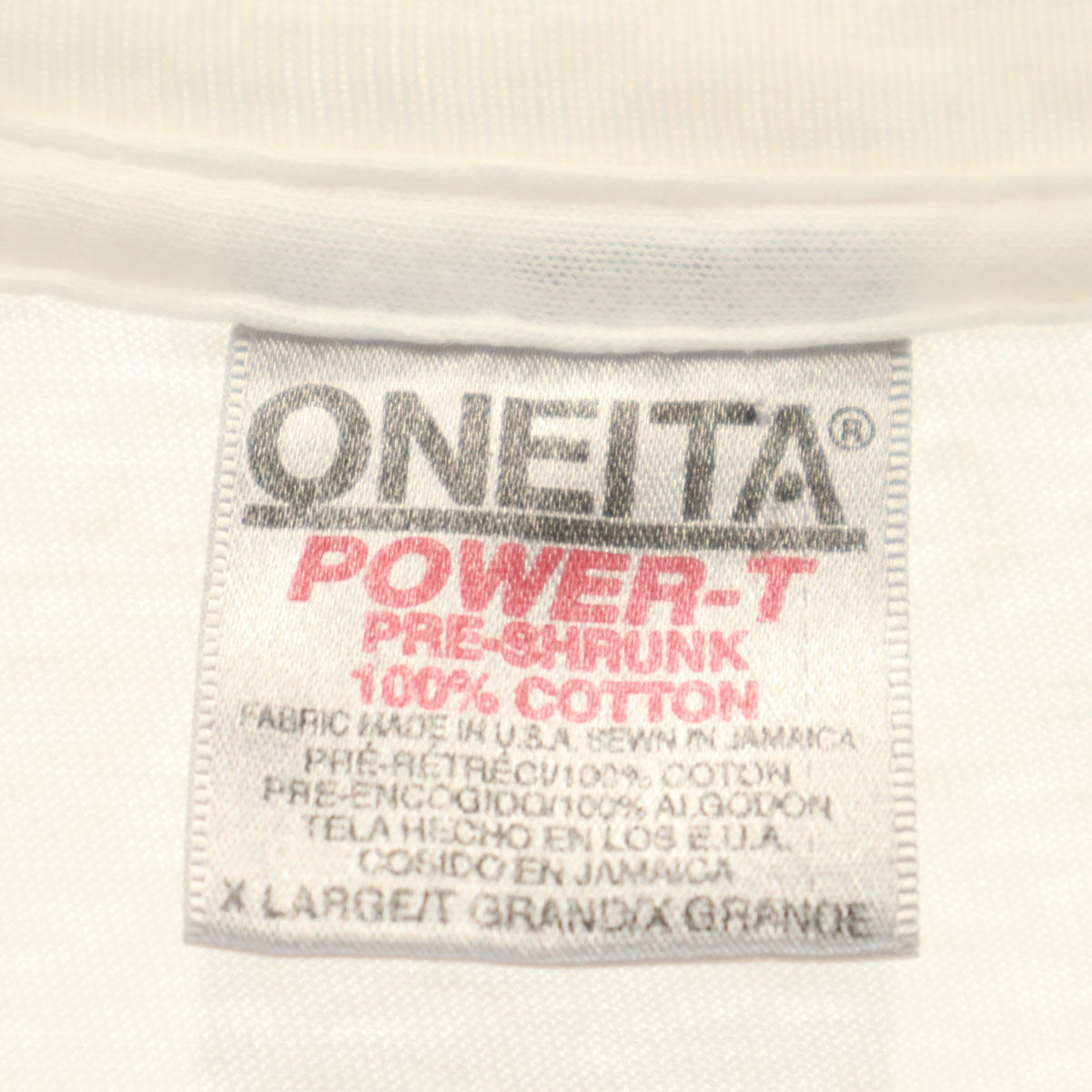 ONEITA オニータ 90s USA製 オールド ヘンリーベストン 半袖 Tシャツ XL ホワイト シングルステッチ メンズ