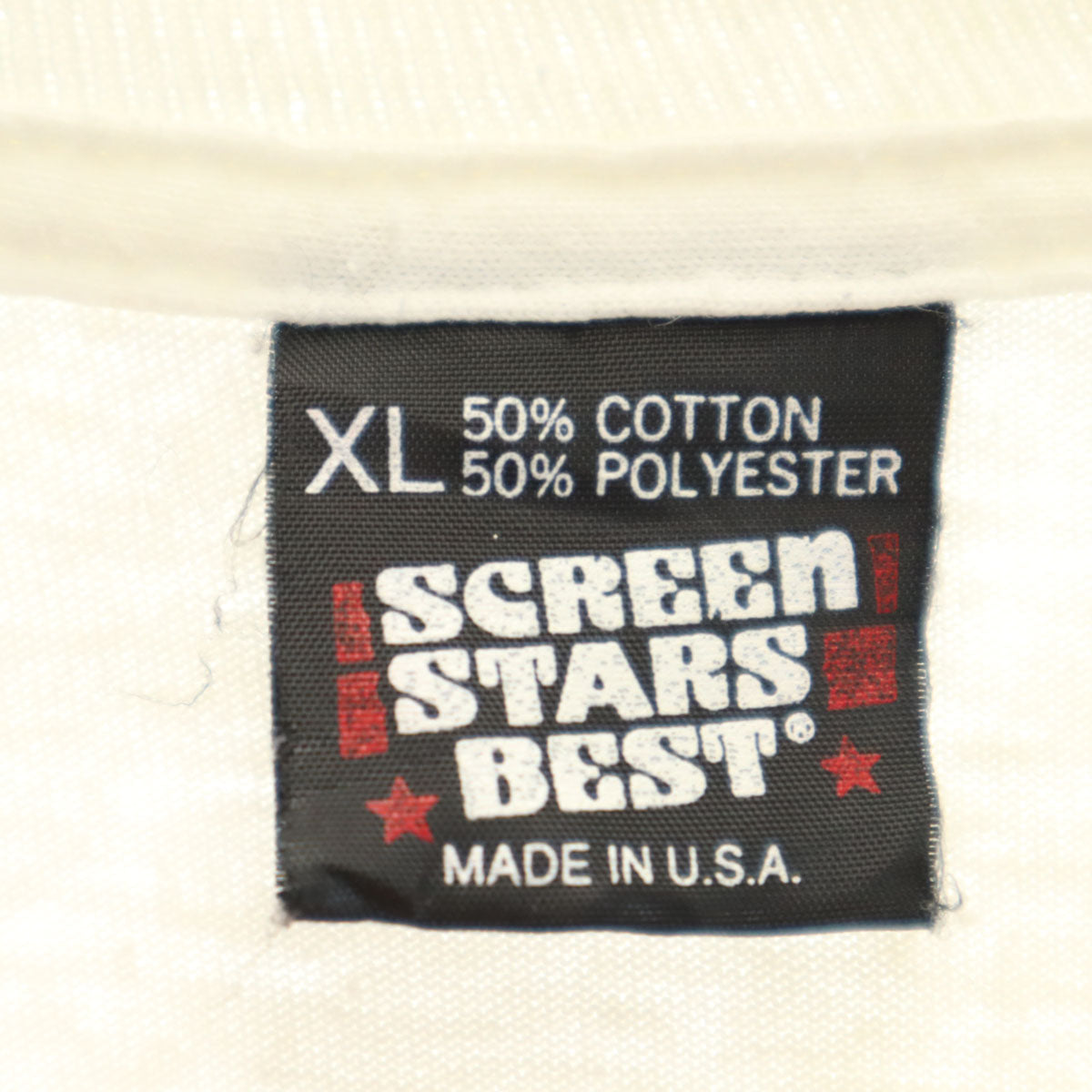 SCREEN STARS BEST スクリームスターズベスト 90s USA製 オールド メッセージ 半袖 Tシャツ XL ホワイト シングルステッチ メンズ