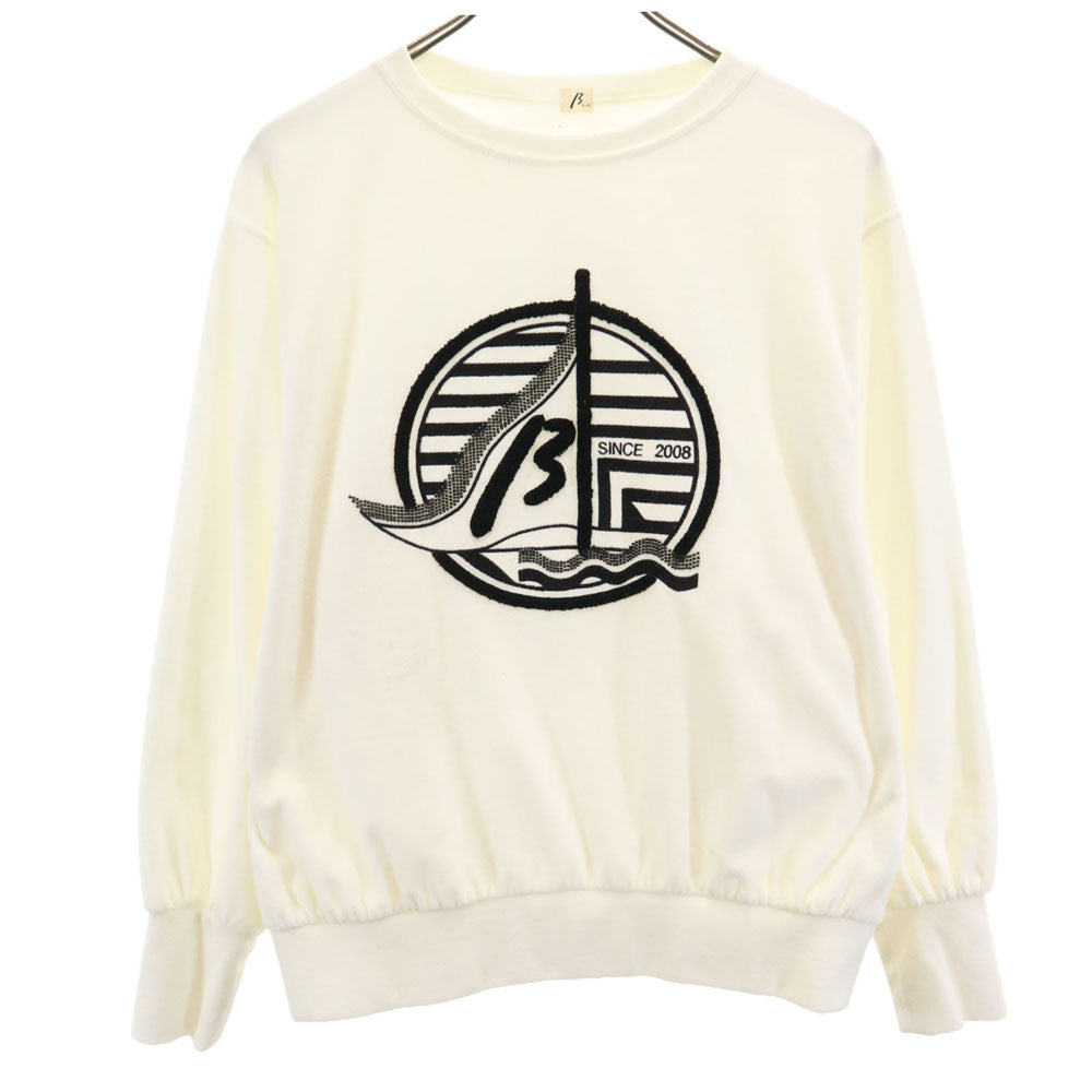 β ベータ 日本製 長袖 パイル地 トレーナー 9 ホワイト レディース