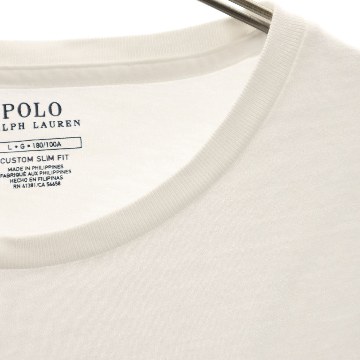 POLO RALPH LAUREN ポロラルフローレン ポロベア 半袖 Tシャツ L ホワイト カスタムスリムフィット メンズ