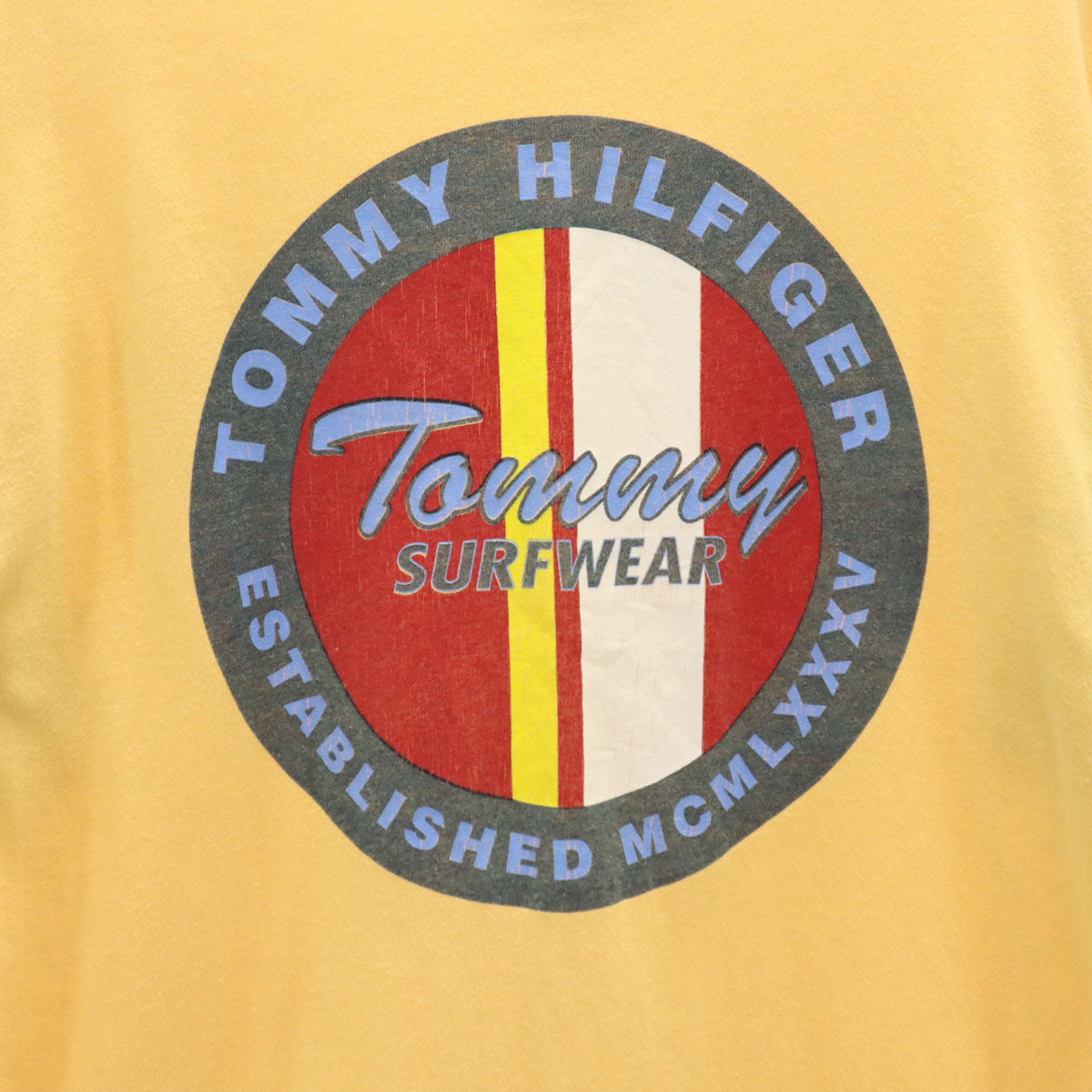 TOMMY HILFIGER トミーヒルフィガー USA製 オールド 半袖 Tシャツ XL イエロー メンズ