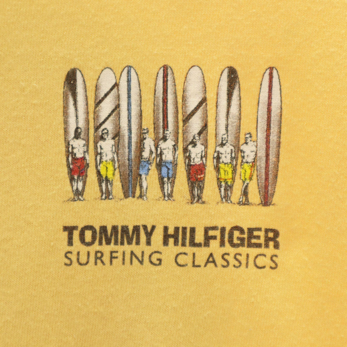 TOMMY HILFIGER トミーヒルフィガー USA製 オールド 半袖 Tシャツ XL イエロー メンズ