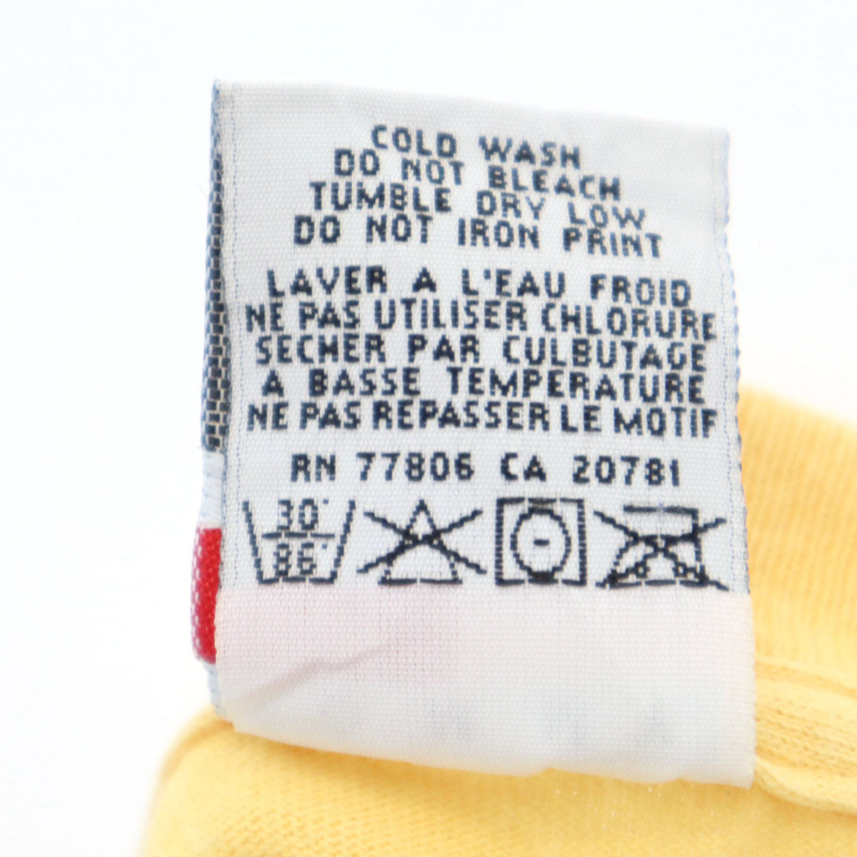 TOMMY HILFIGER トミーヒルフィガー USA製 オールド 半袖 Tシャツ XL イエロー メンズ