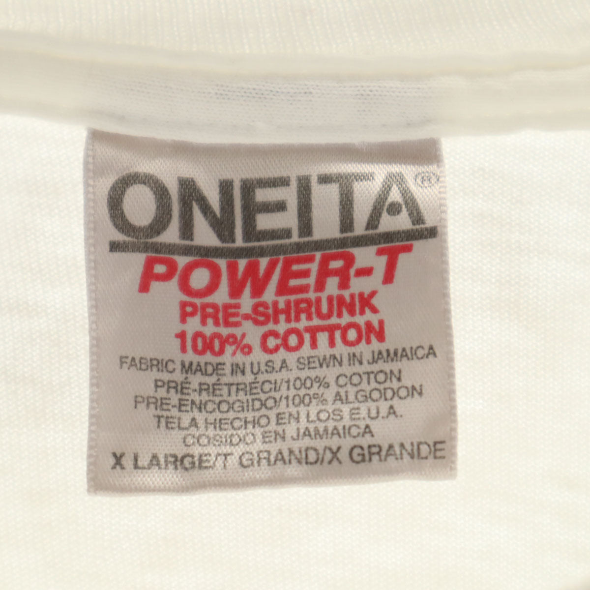 ONEITA オニータ 90s オールド 半袖 Tシャツ XL 白 シングルステッチ メンズ