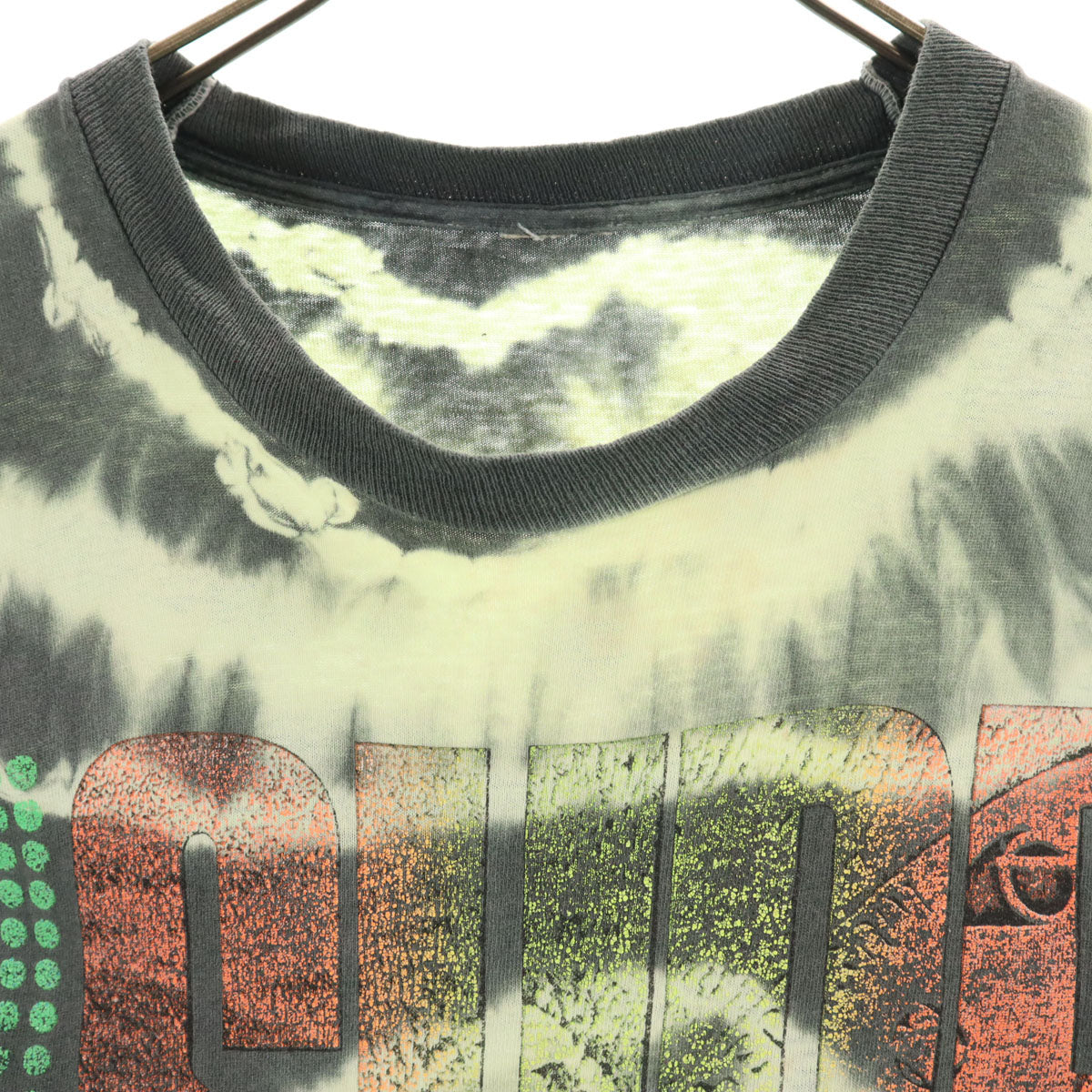 90s オールド タイダイ柄 半袖 Tシャツ グレー系 シングルステッチ メンズ