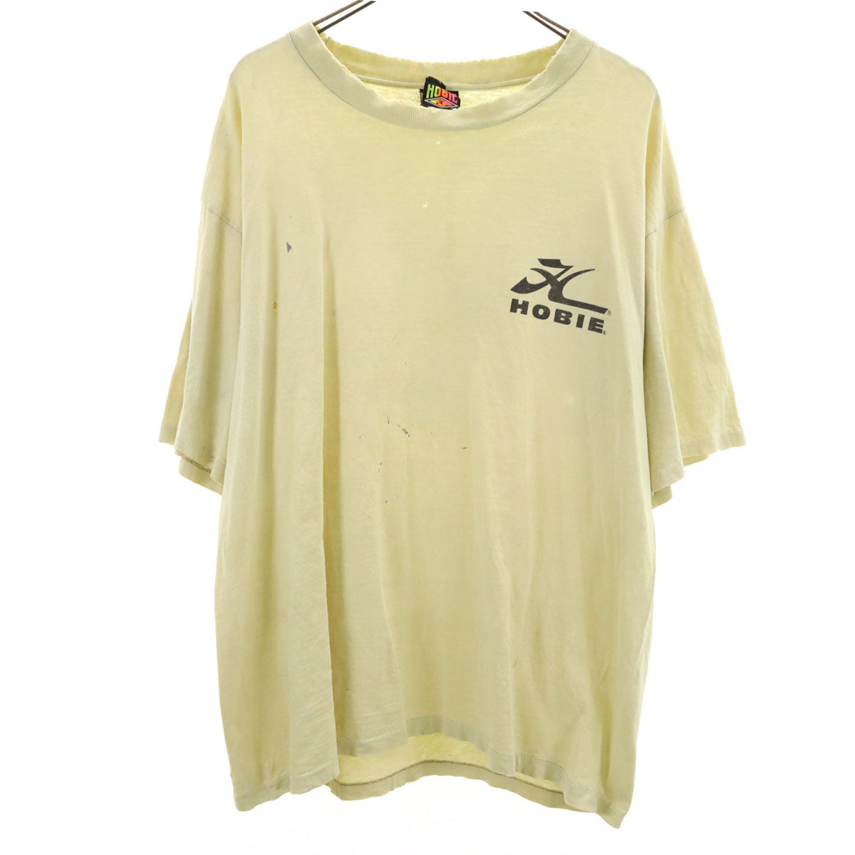 HOBIE ホビー 90s USA製 オールド 半袖 Tシャツ L イエロー系 シングルステッチ メンズ