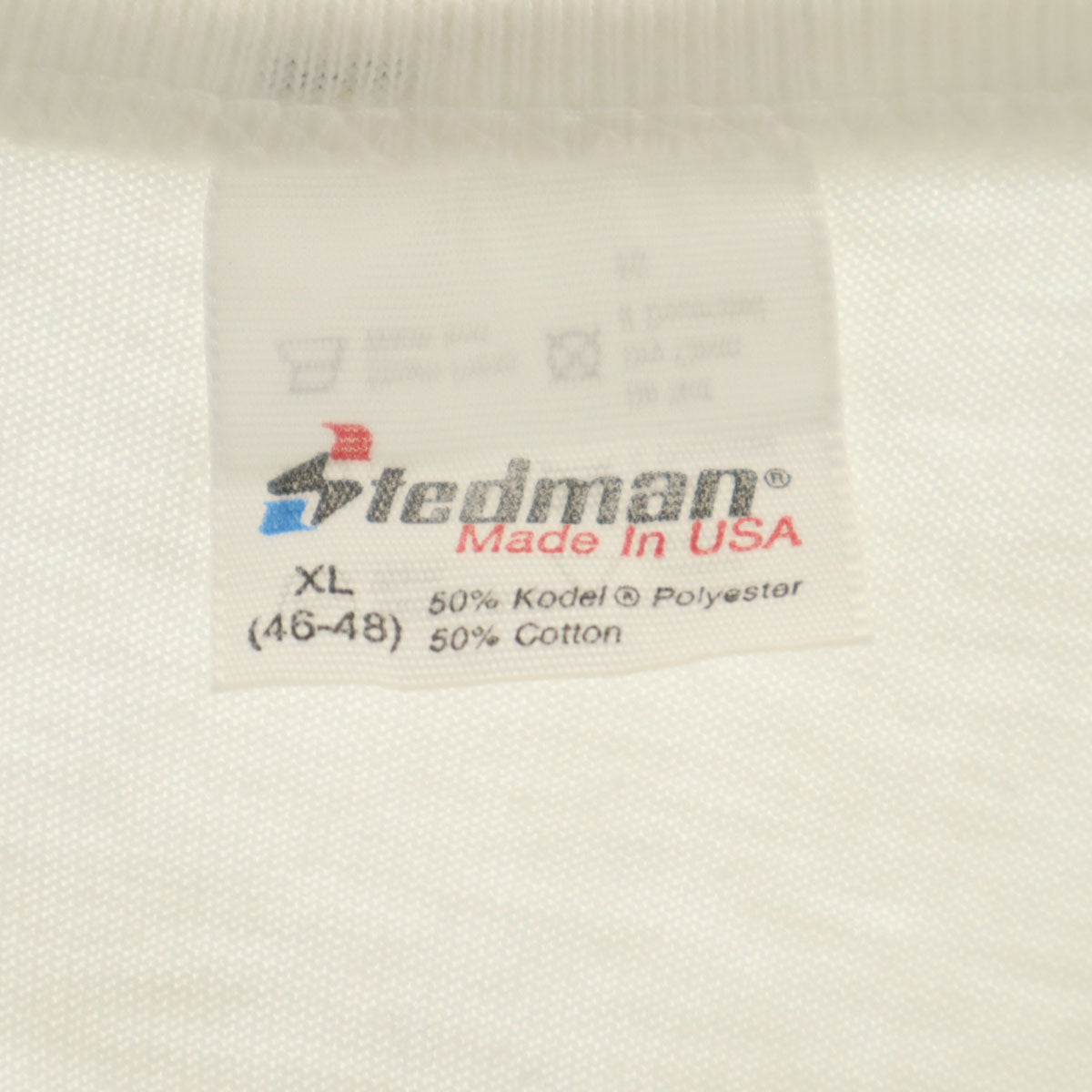 STEDMAN ステッドマン 90s USA製 オールド 半袖 ヘンリーネック カットソー XL ホワイト シングルステッチ メンズ