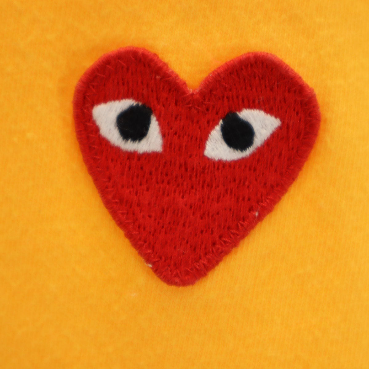 PLAY COMME des GARCONS プレイコムデギャルソン 2017年 日本製 半袖 Tシャツ S 山吹色 レディース