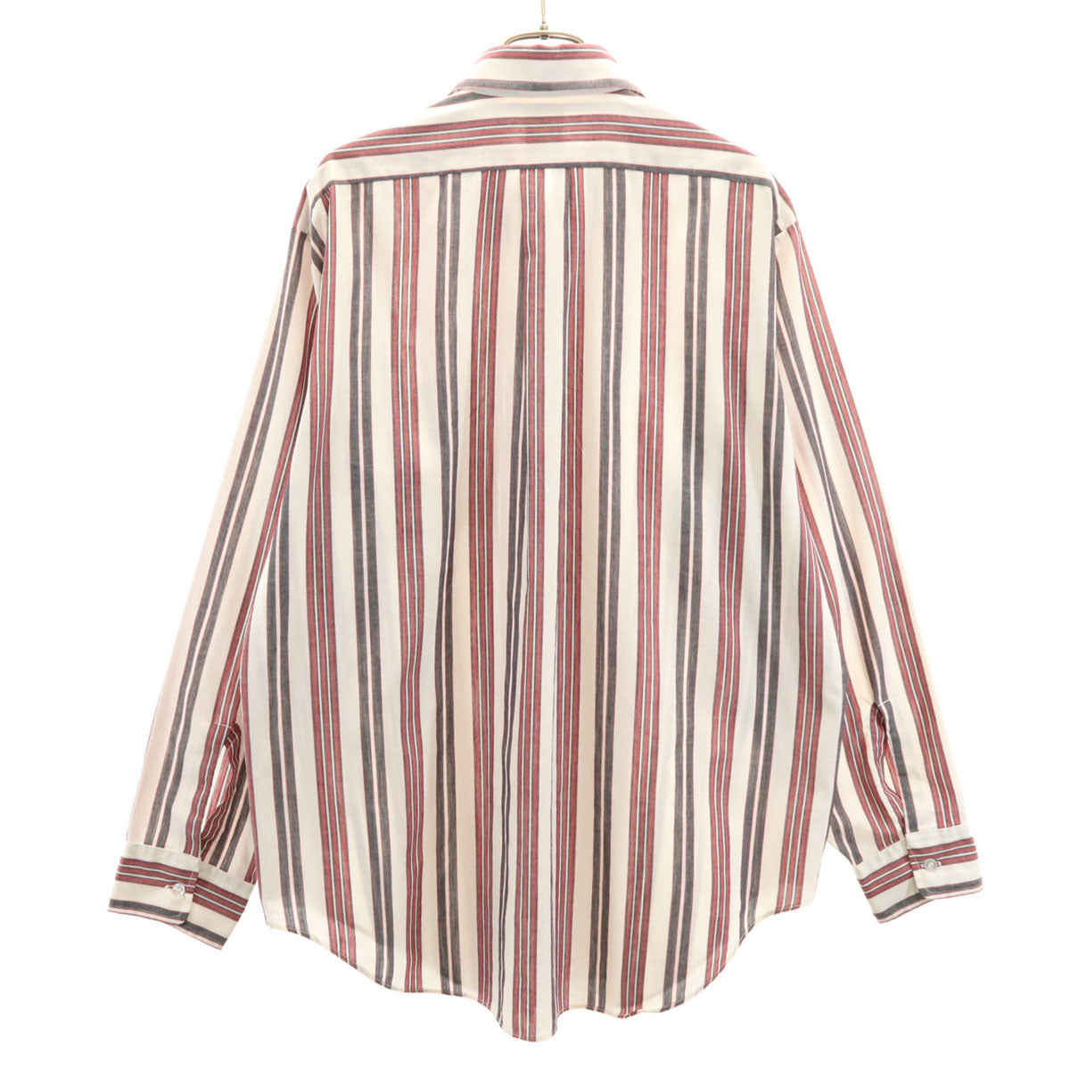 ARROW アロー 70s 80s USA製 ヴィンテージ ストライプ柄 長袖 シャツ 34 ホワイト メンズ