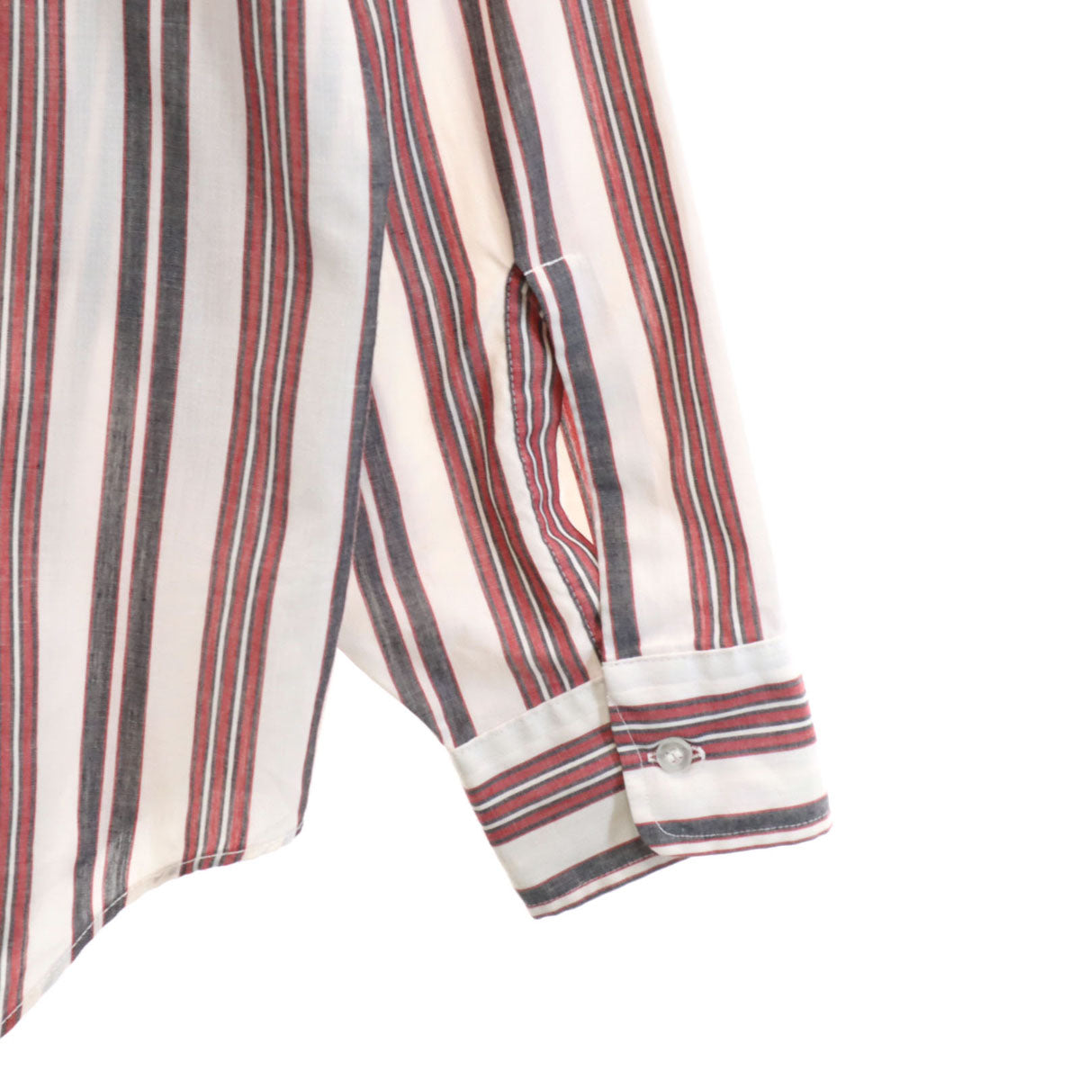 ARROW アロー 70s 80s USA製 ヴィンテージ ストライプ柄 長袖 シャツ 34 ホワイト メンズ