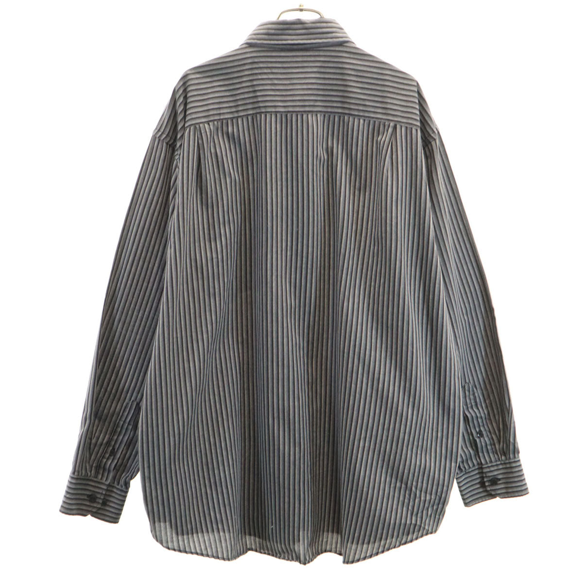 VAN HEUSEN ヴァンヒューゼン 90s オールド ストライプ柄 長袖 シャツ XL グレー メンズ